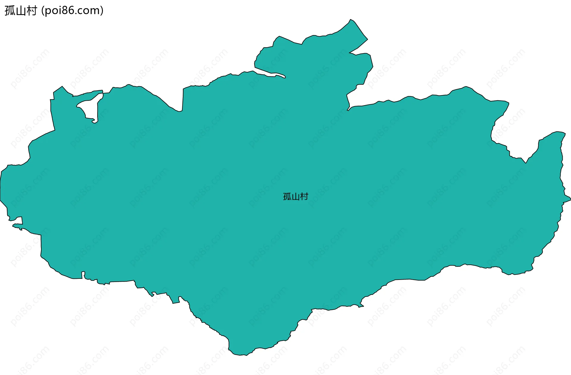孤山村边界地图