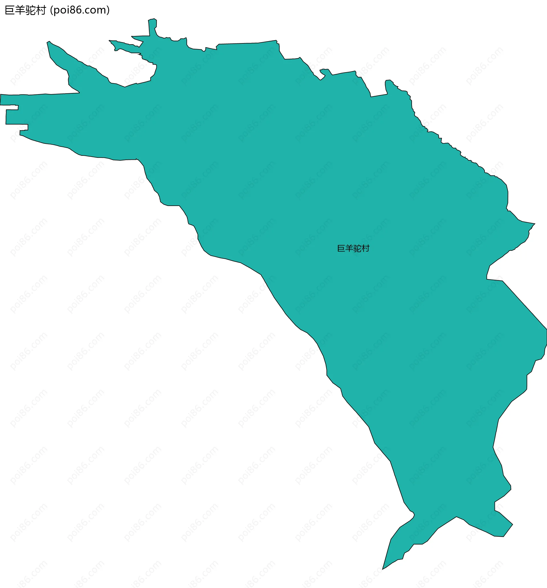 巨羊驼村边界地图
