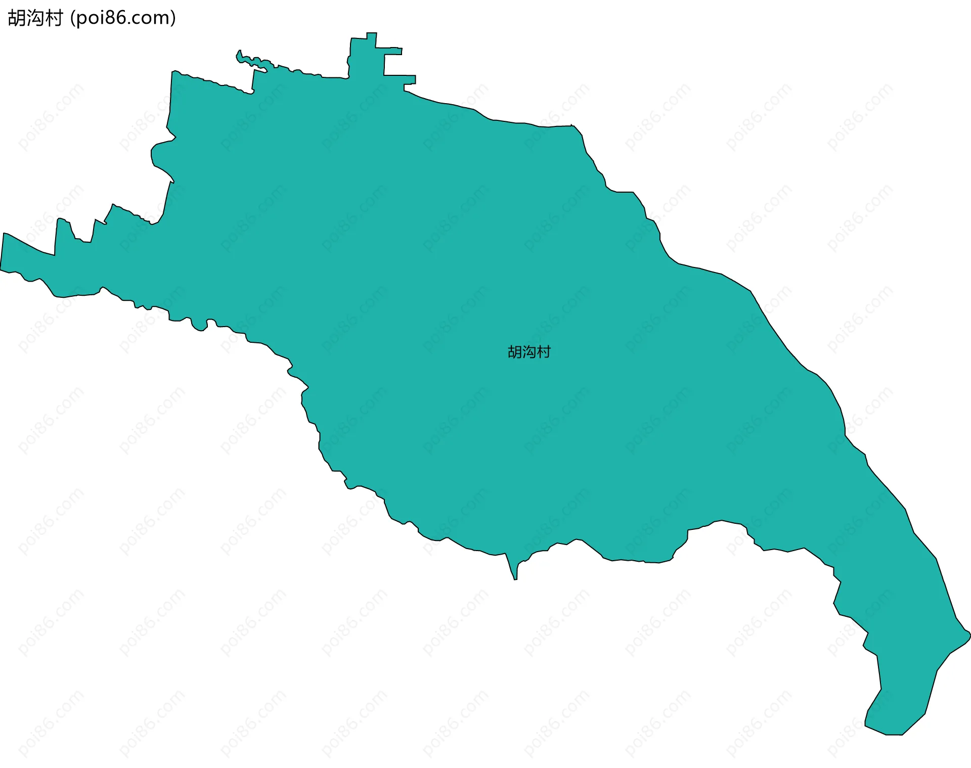 胡沟村边界地图