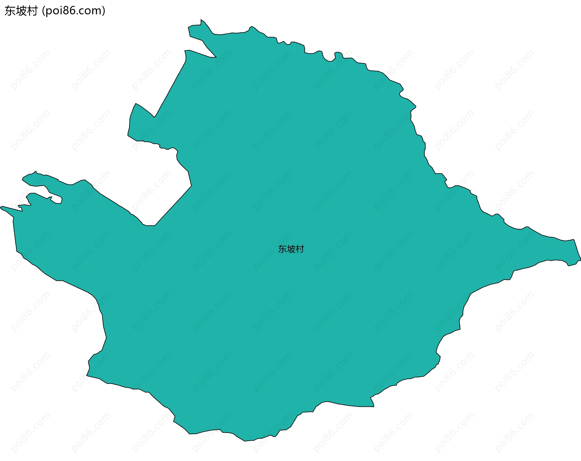 东坡村边界地图