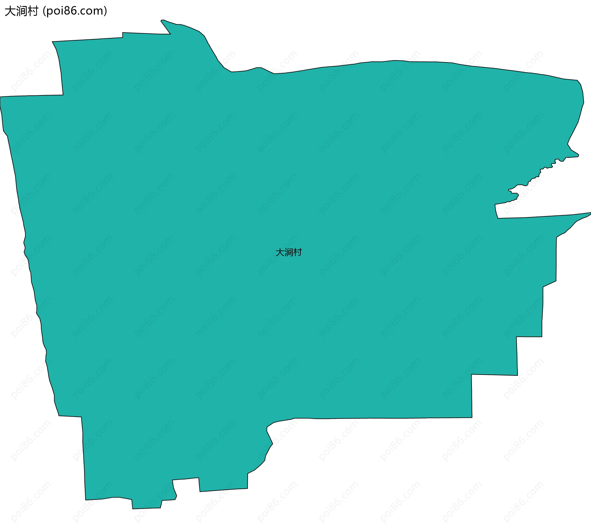 大涧村边界地图