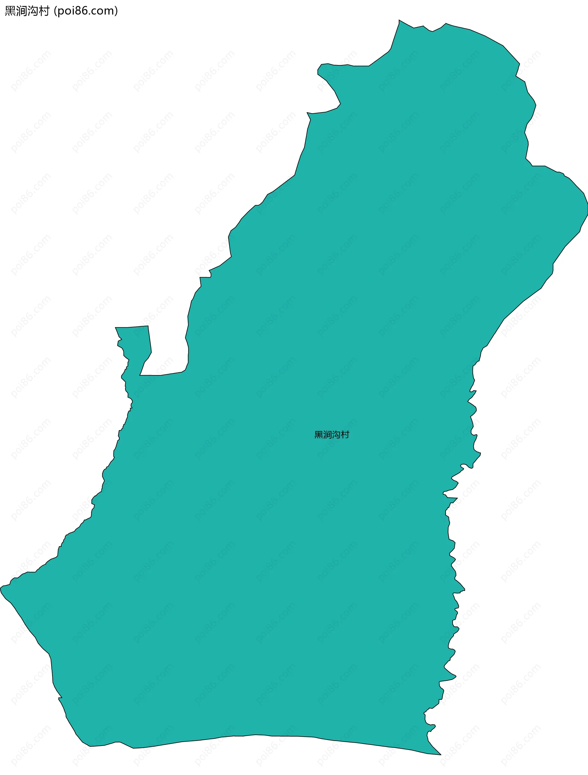 黑涧沟村边界地图