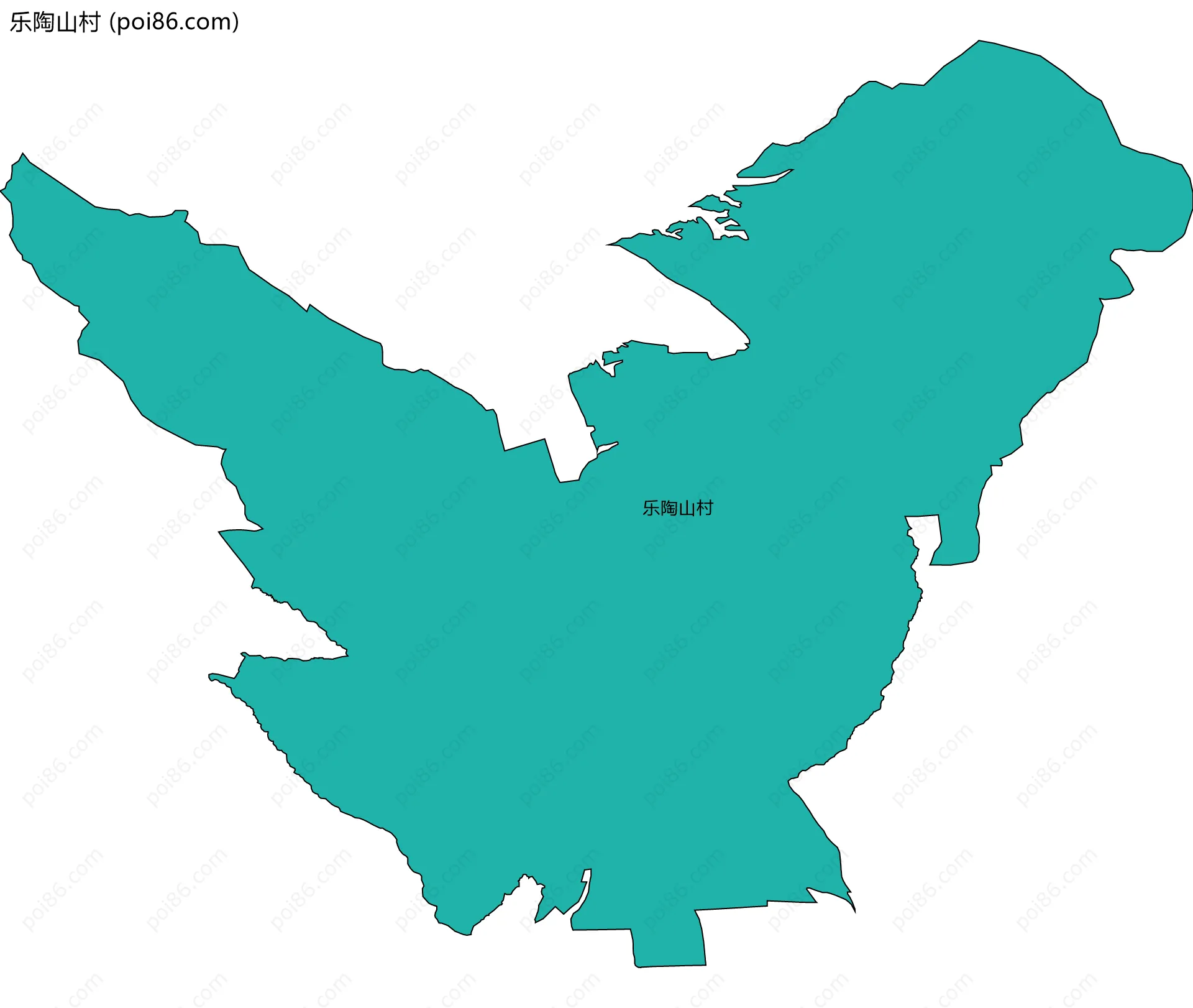 乐陶山村边界地图