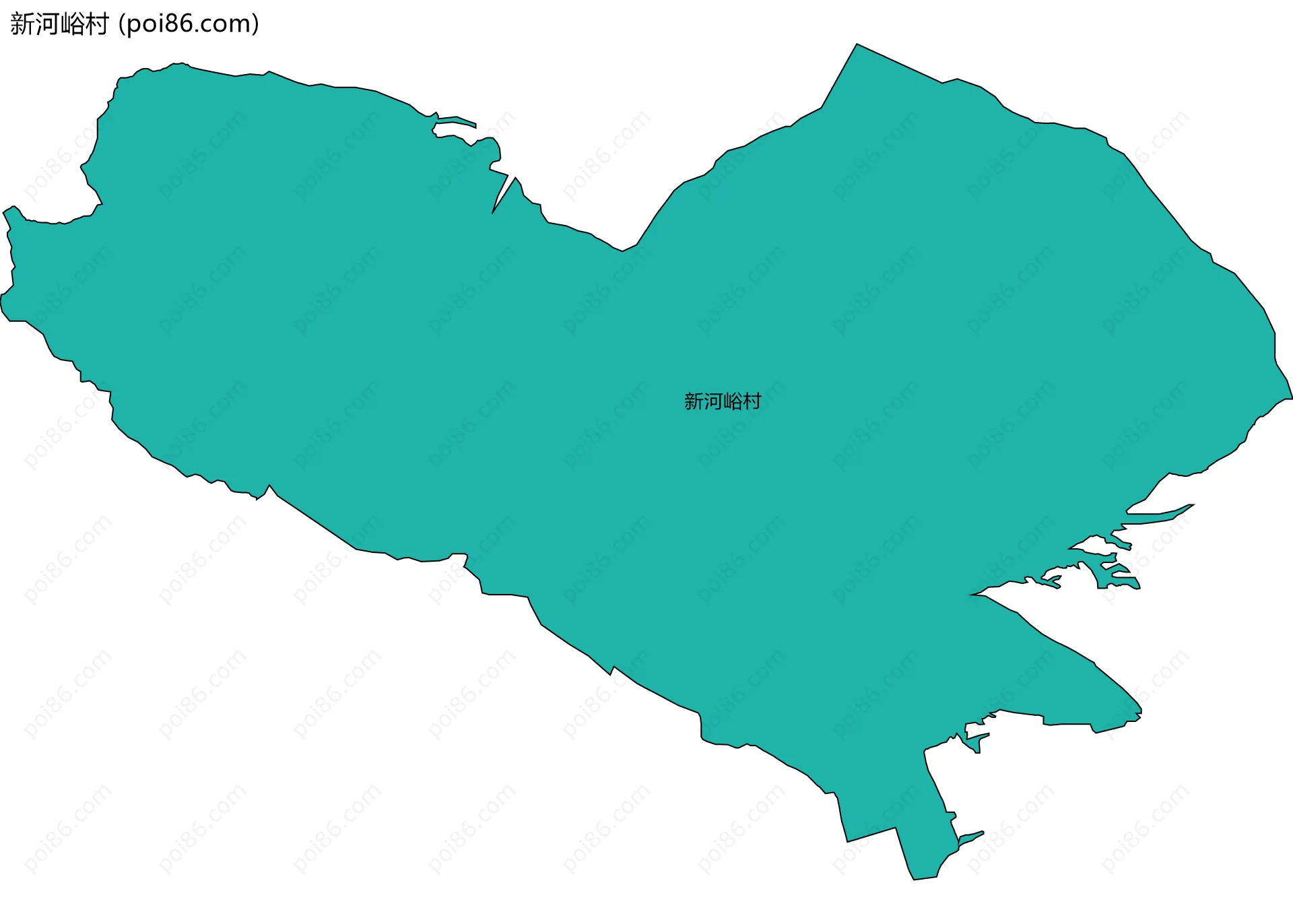 新河峪村边界地图