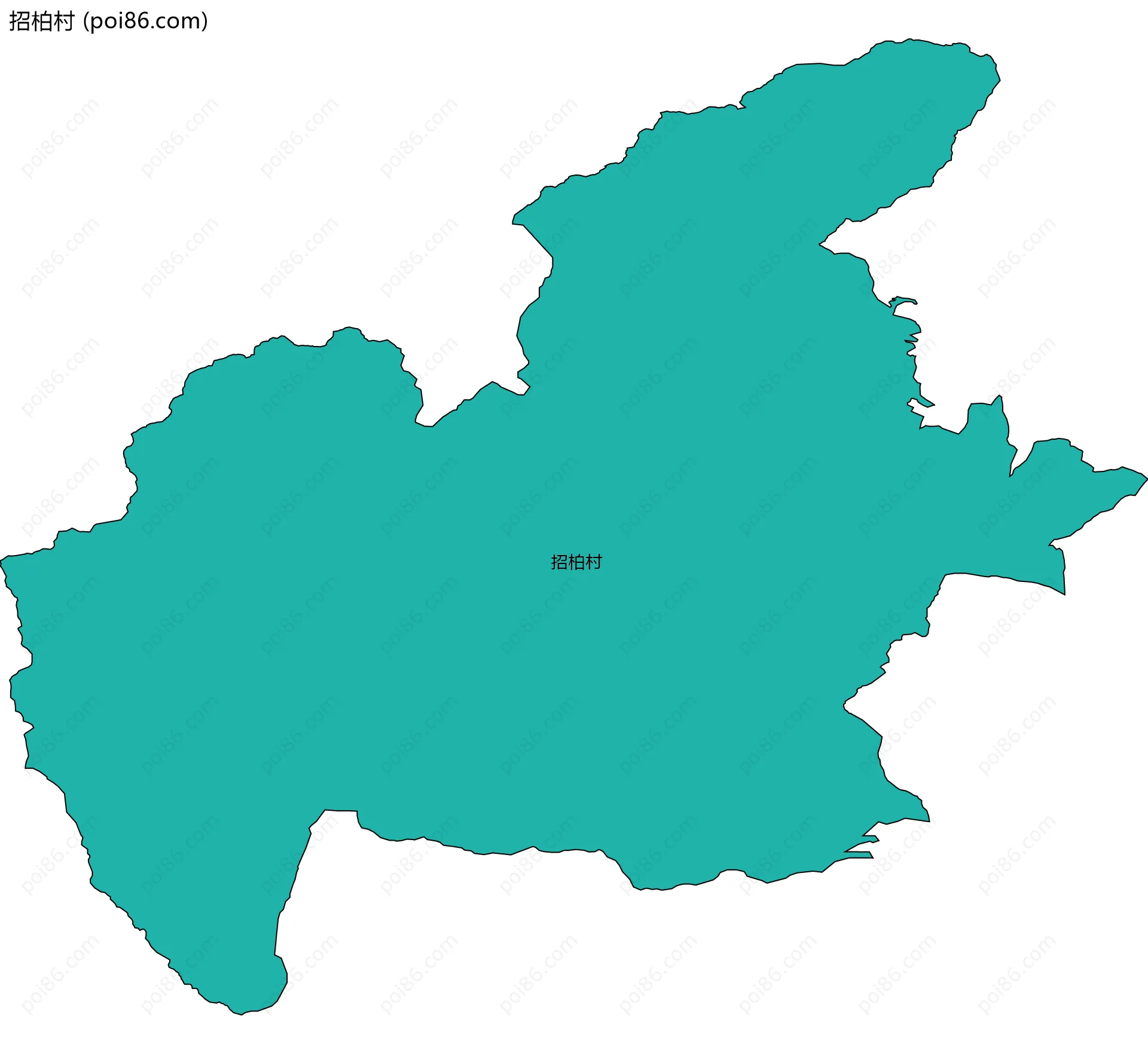 招柏村边界地图
