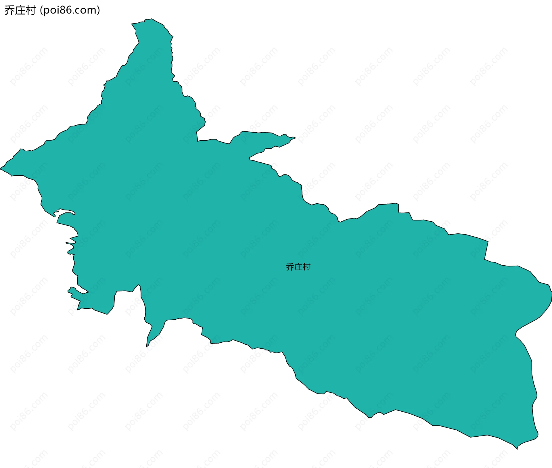 乔庄村边界地图