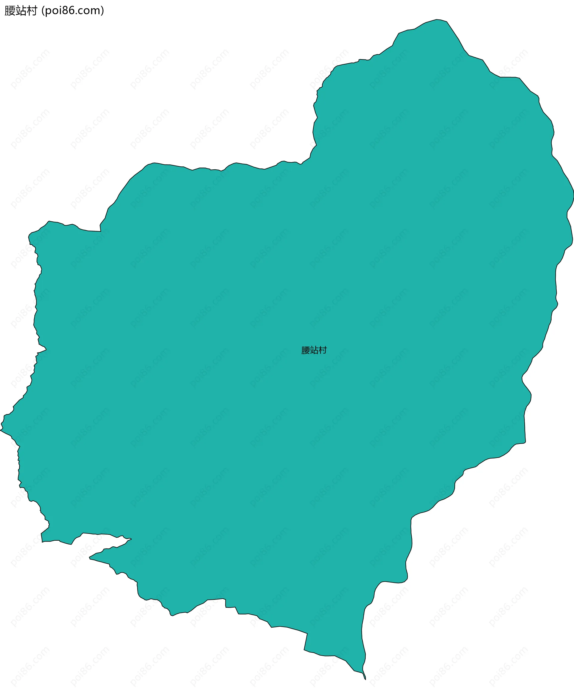 腰站村边界地图