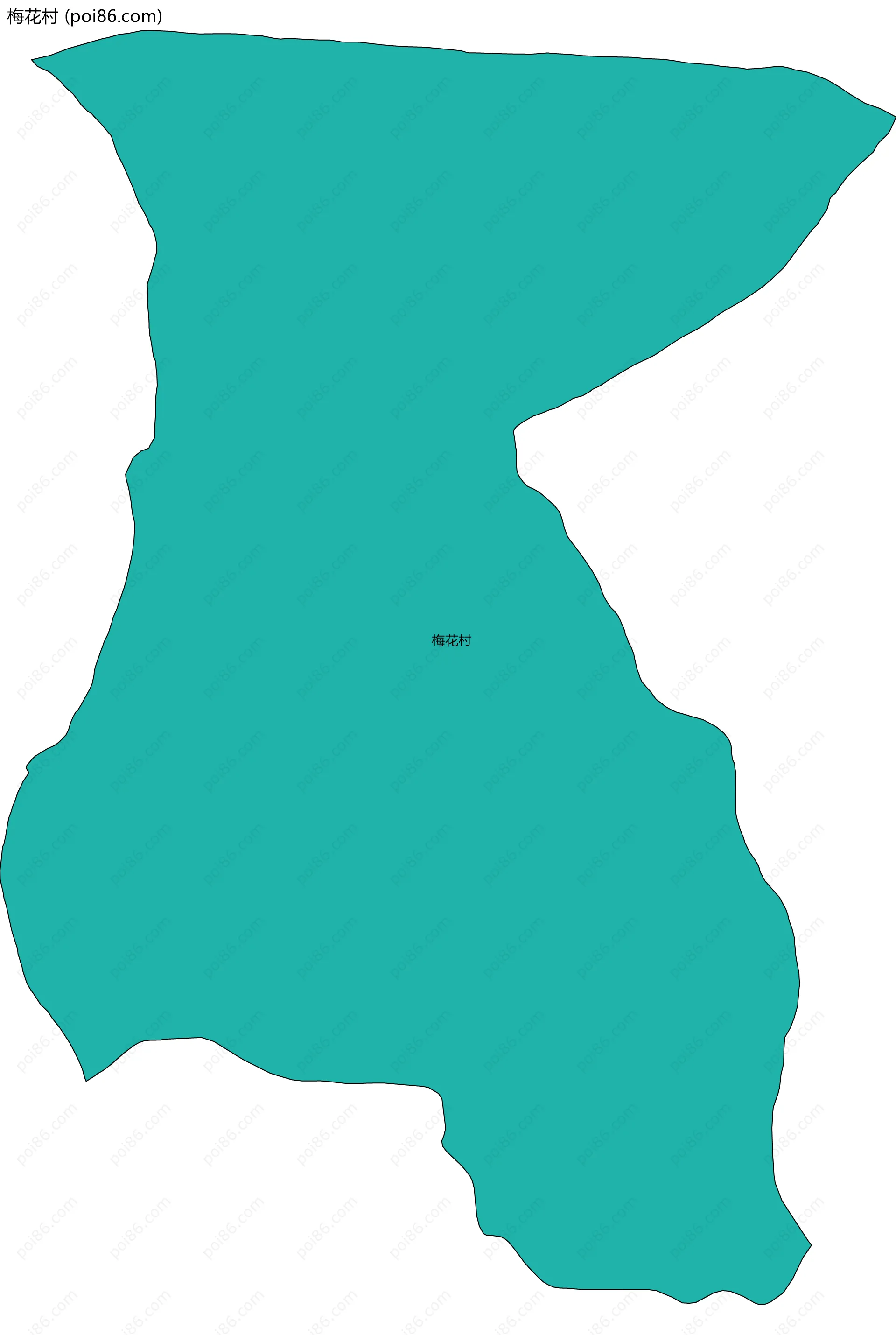 梅花村边界地图