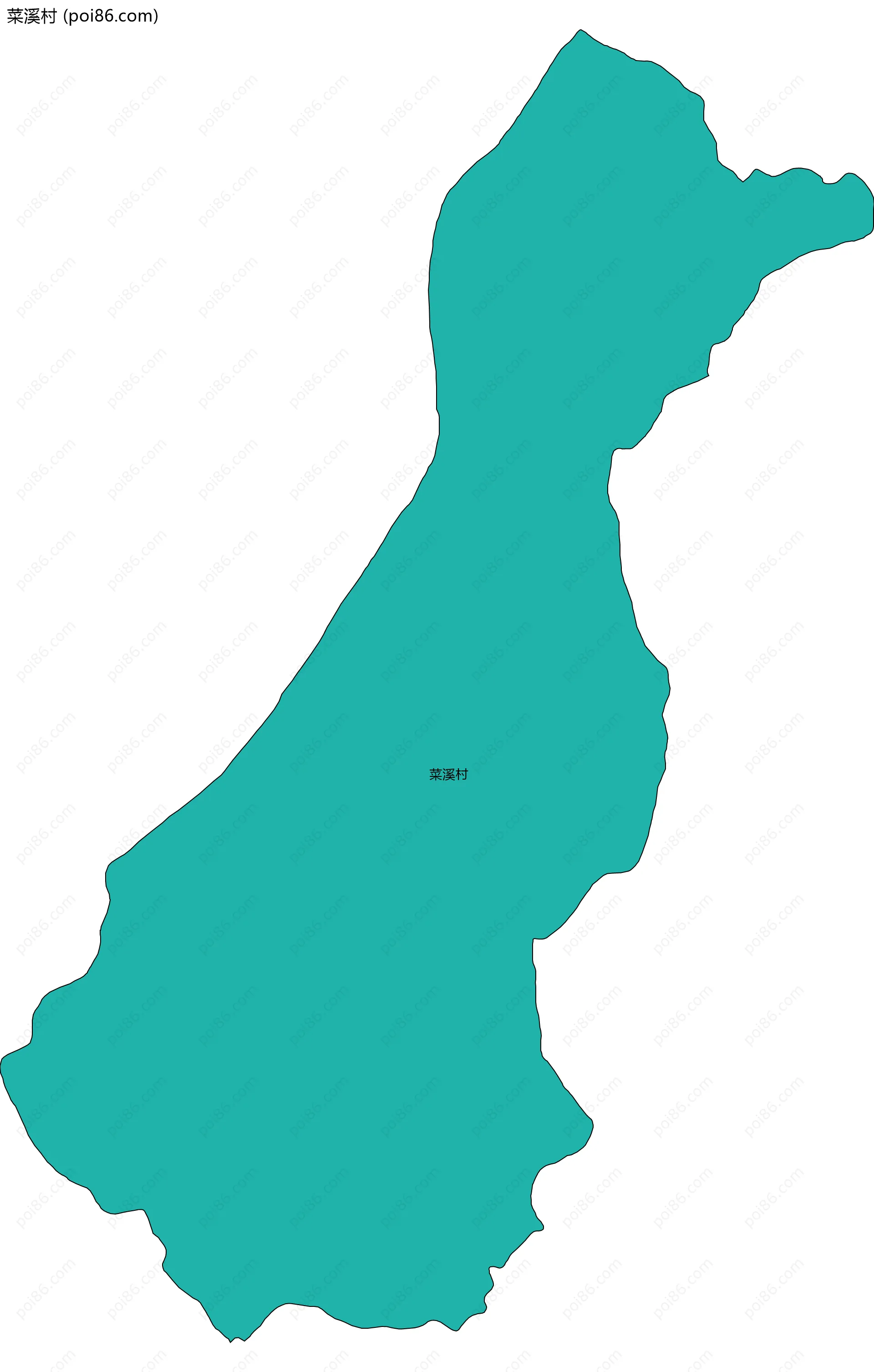 菜溪村边界地图