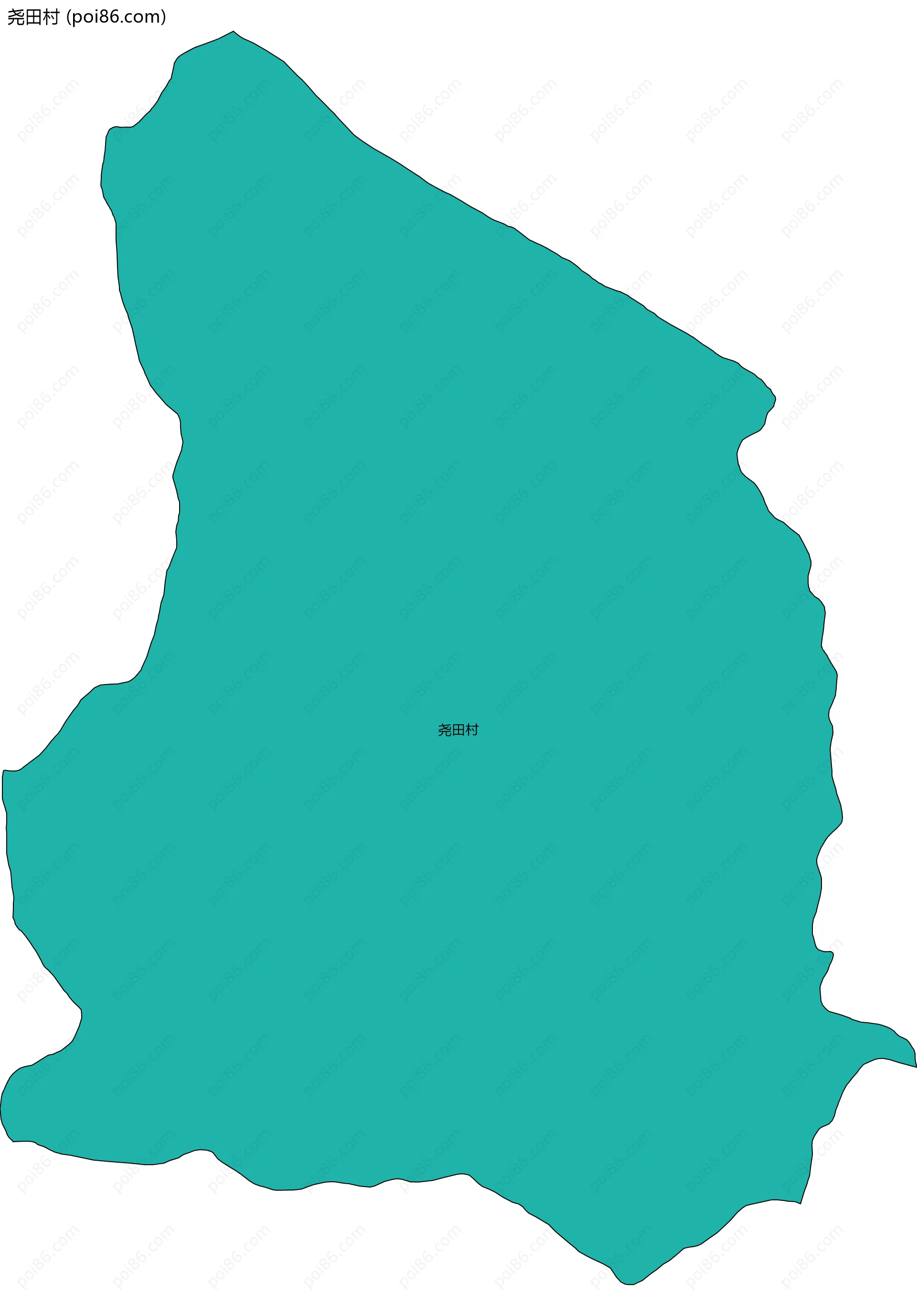 尧田村边界地图