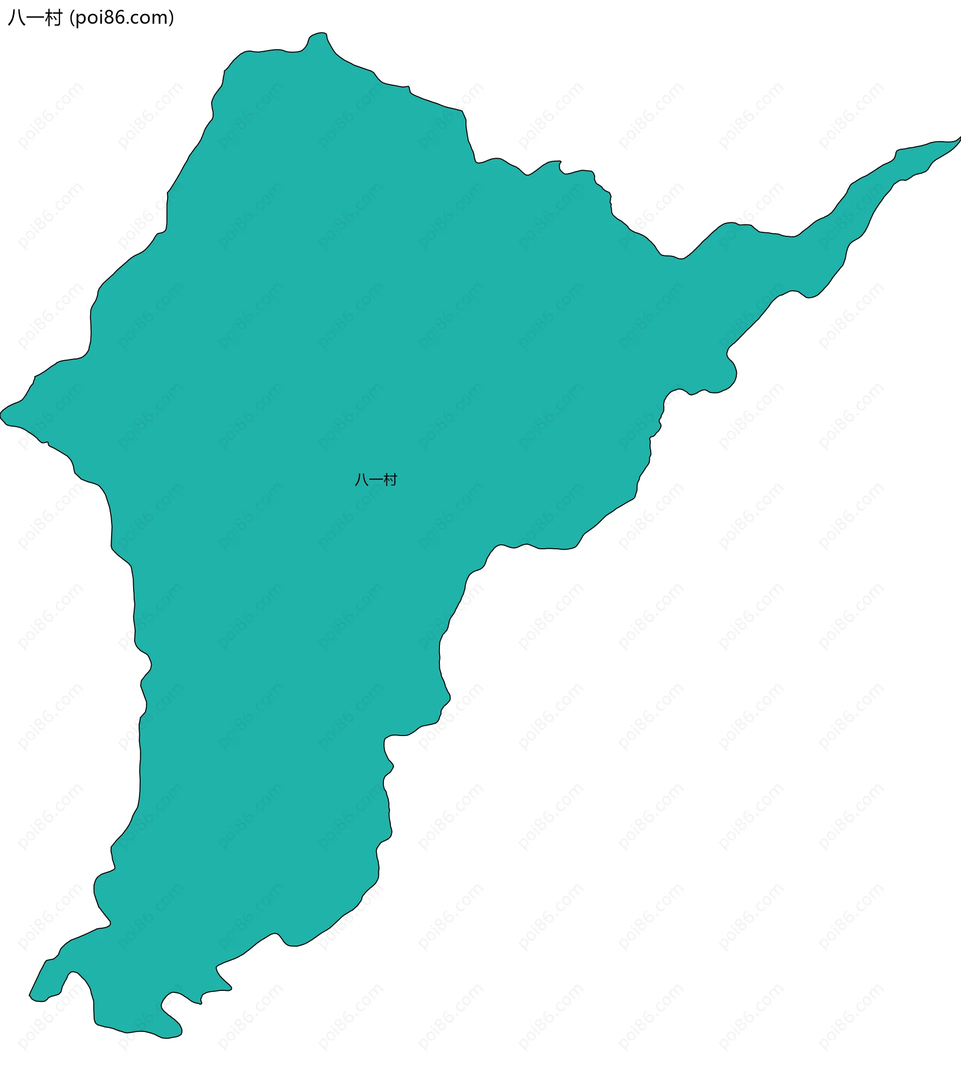 八一村边界地图