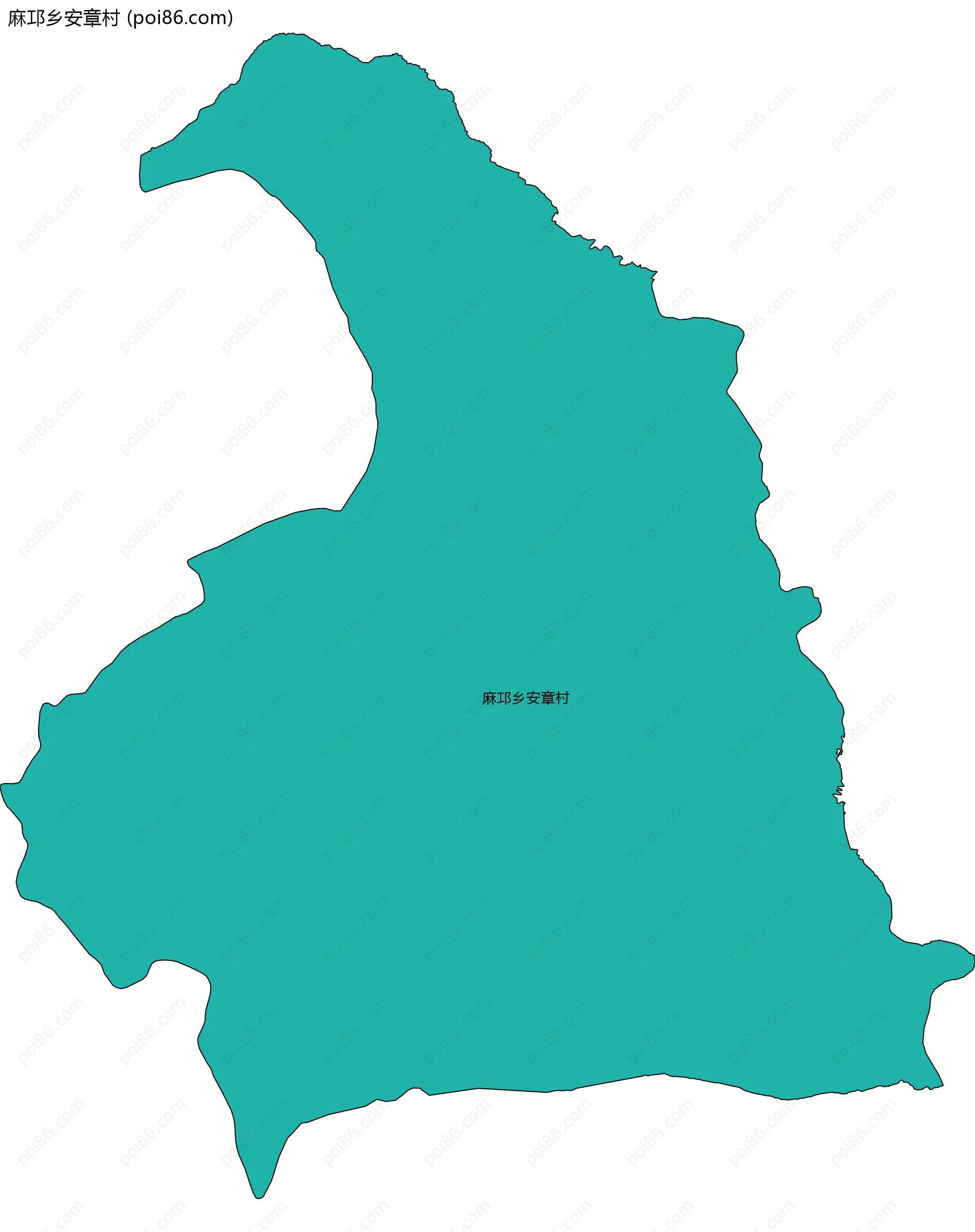 麻邛乡安章村边界地图