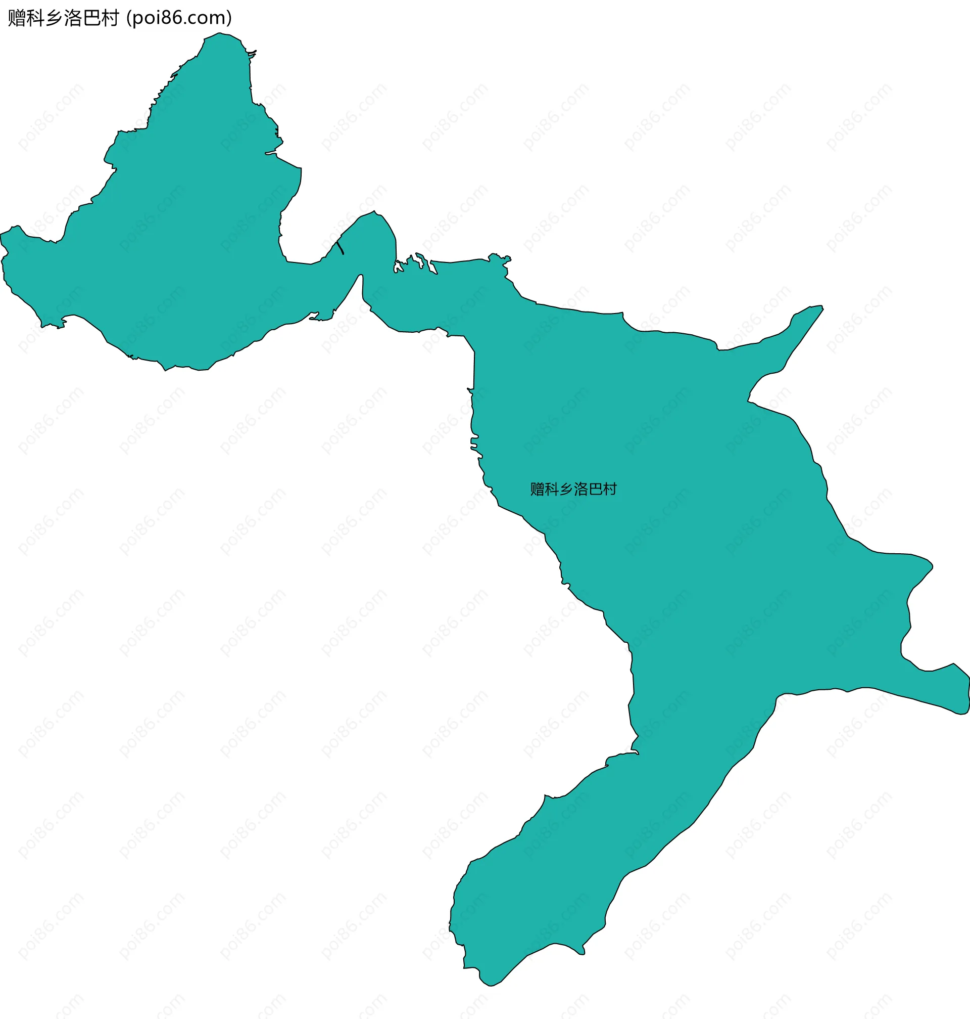 赠科乡洛巴村边界地图