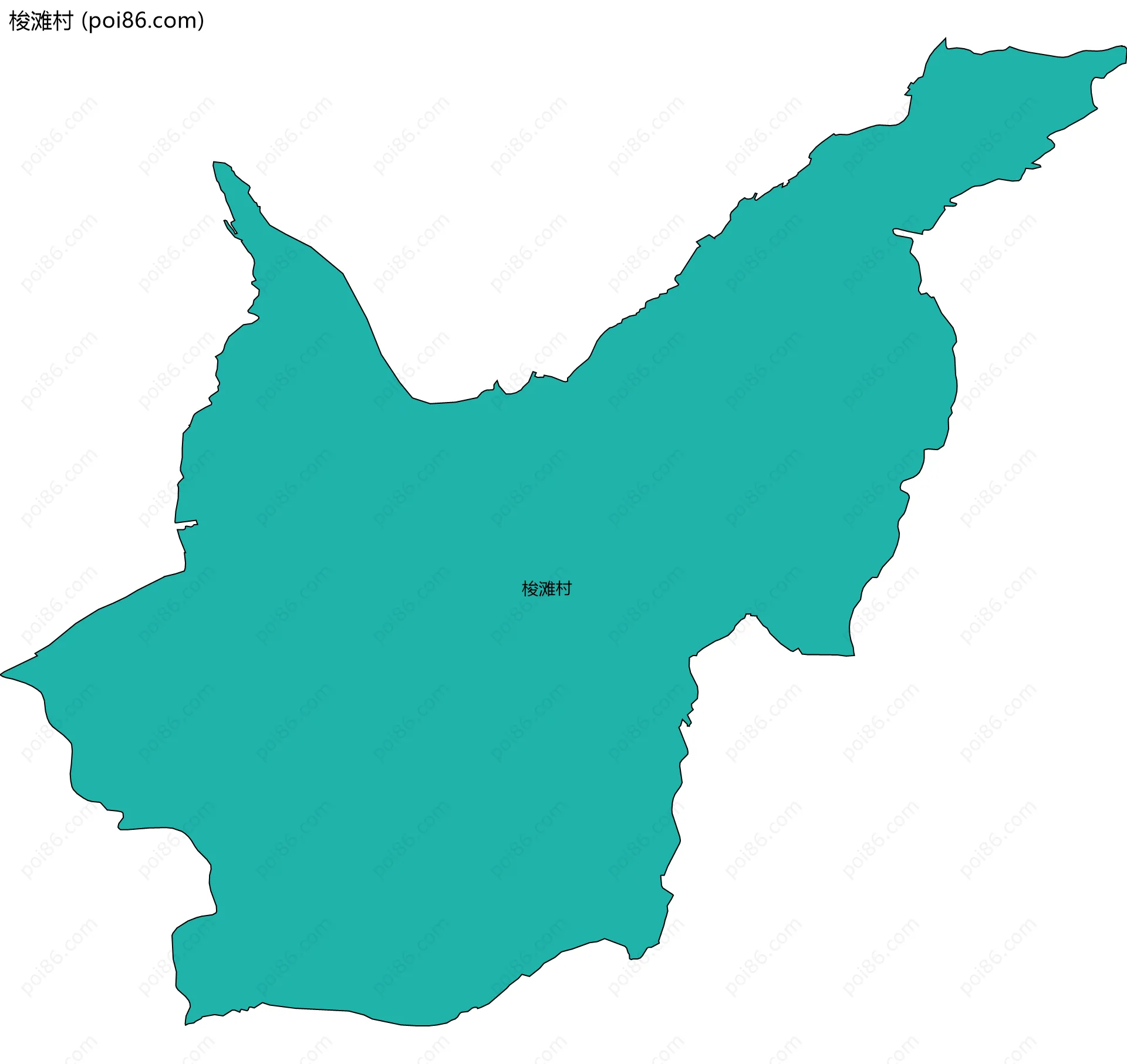 梭滩村边界地图