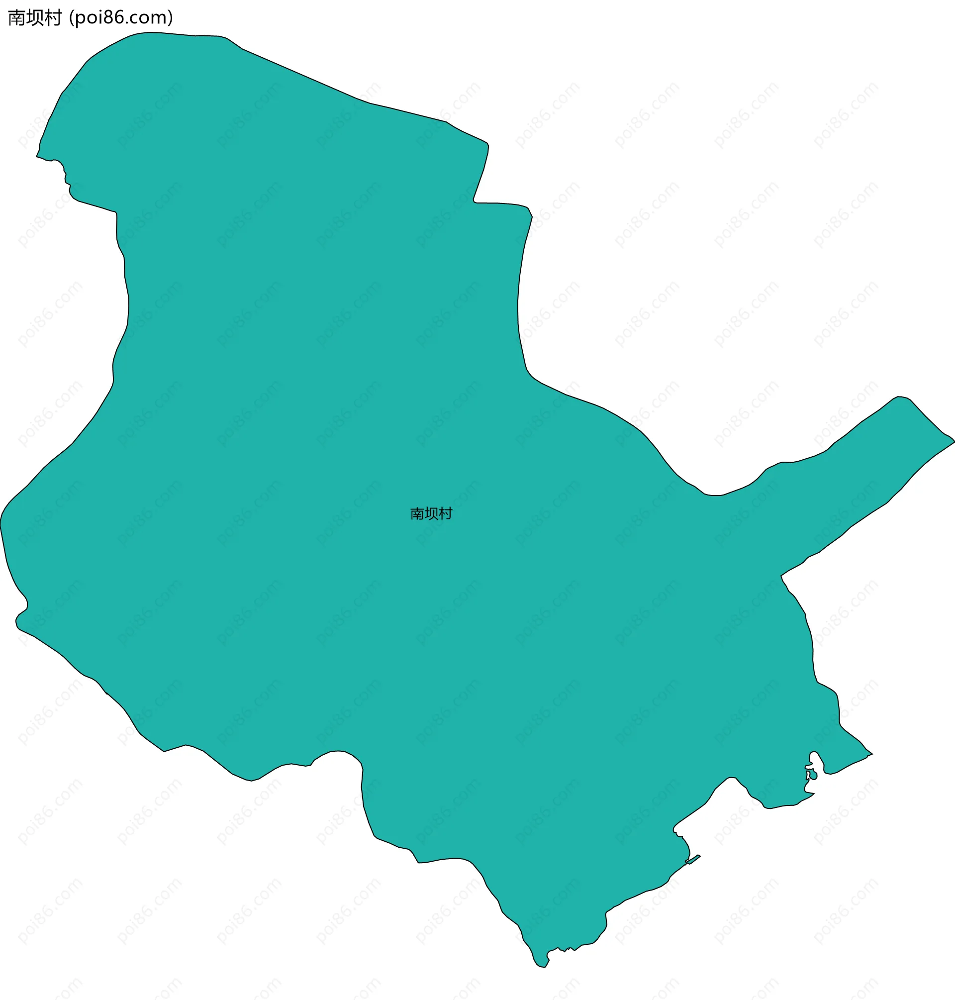 南坝村边界地图