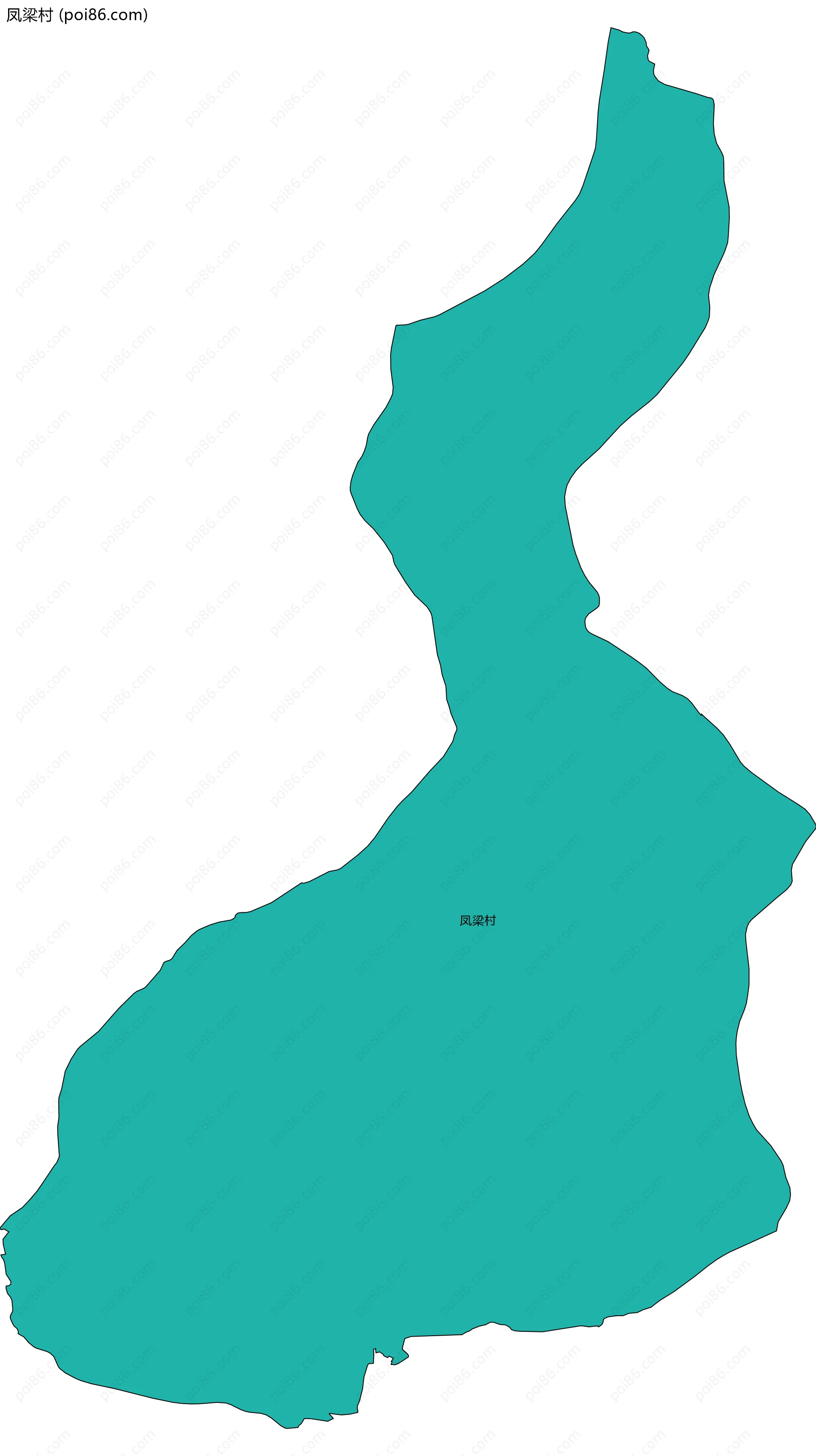 凤梁村边界地图