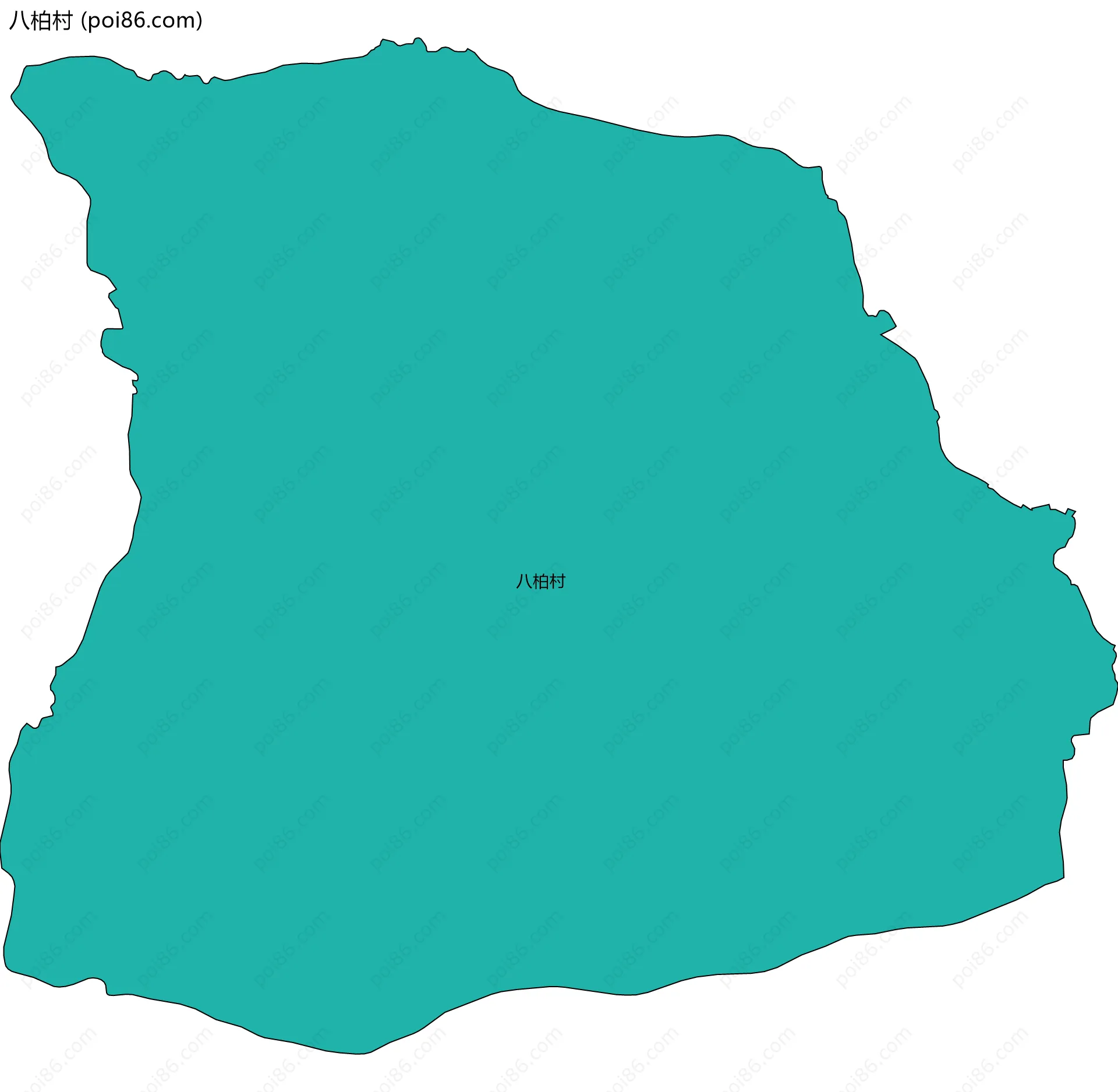 八柏村边界地图