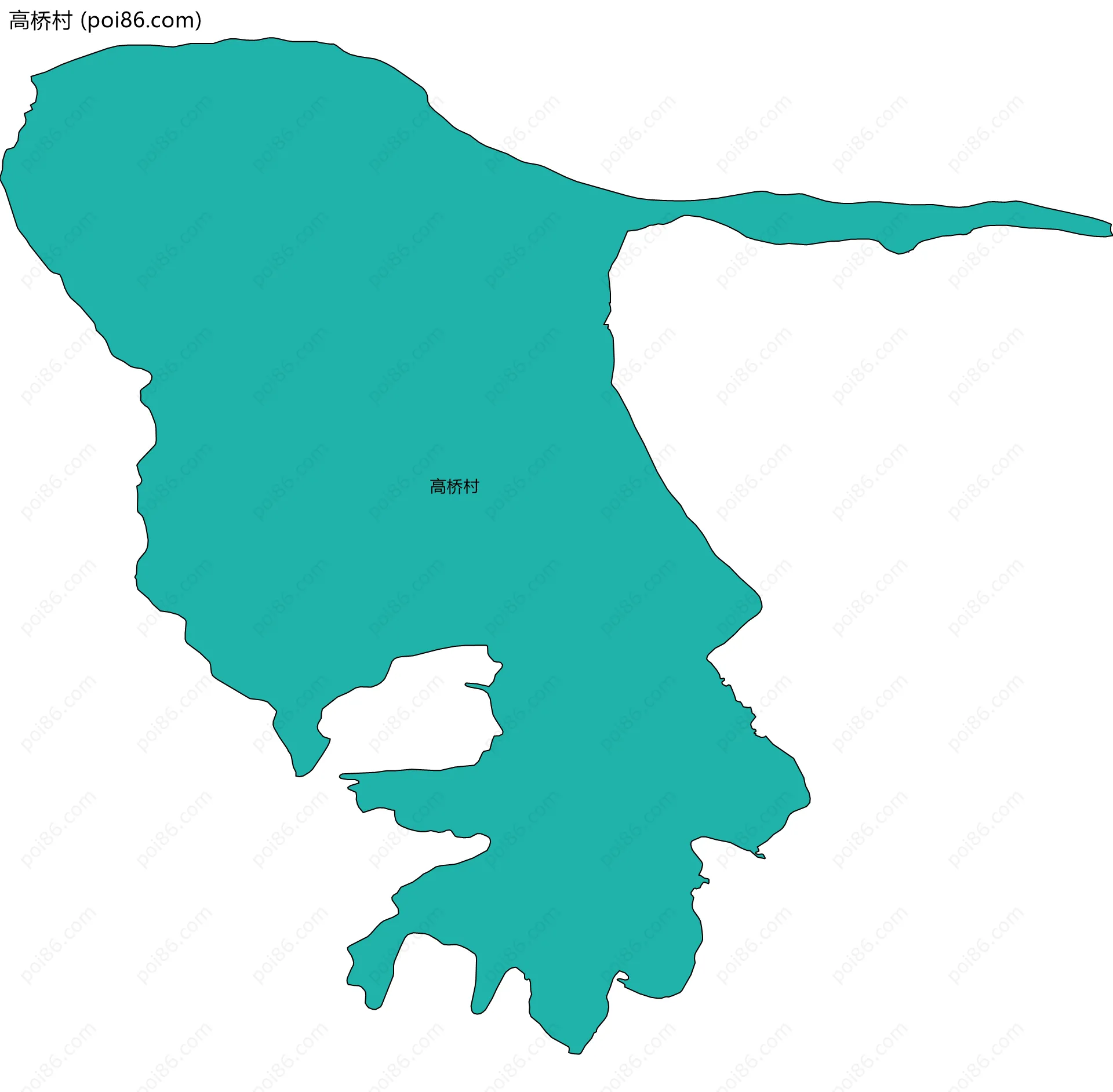 高桥村边界地图