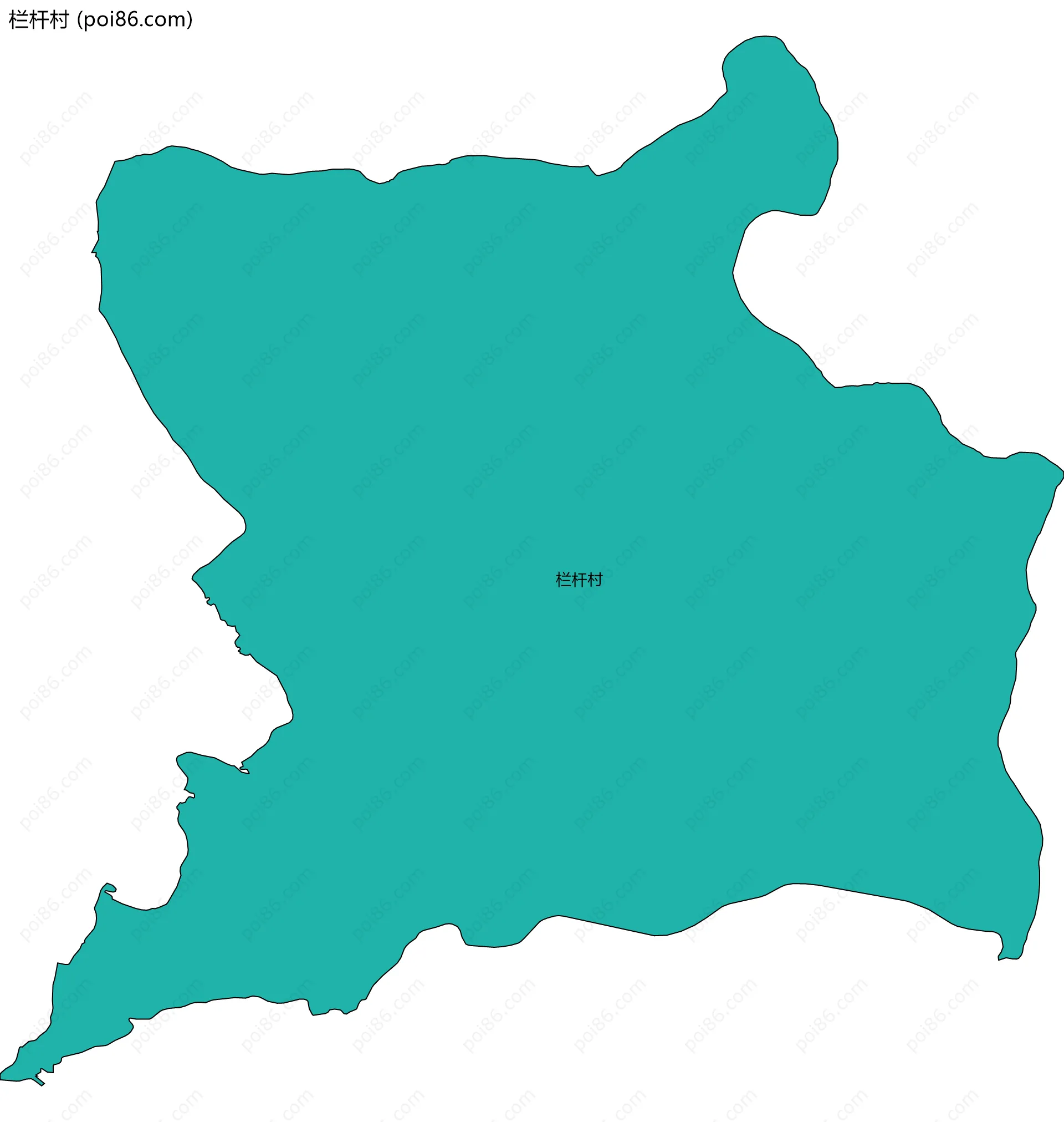 栏杆村边界地图