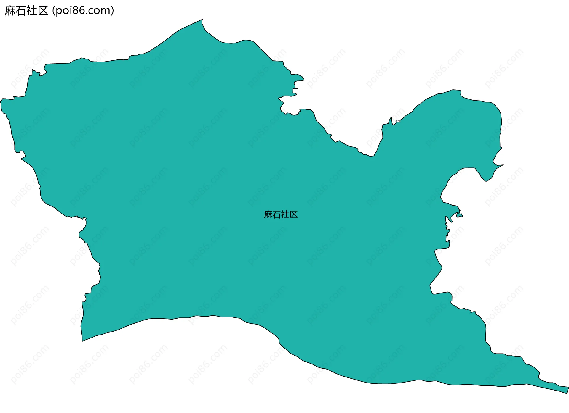 麻石社区边界地图