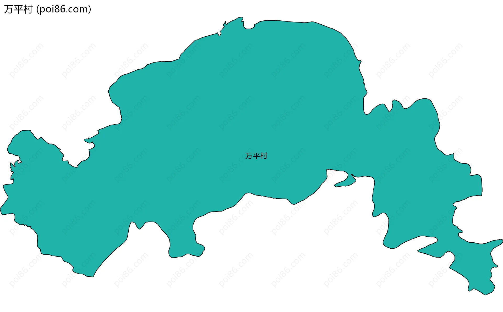 万平村边界地图