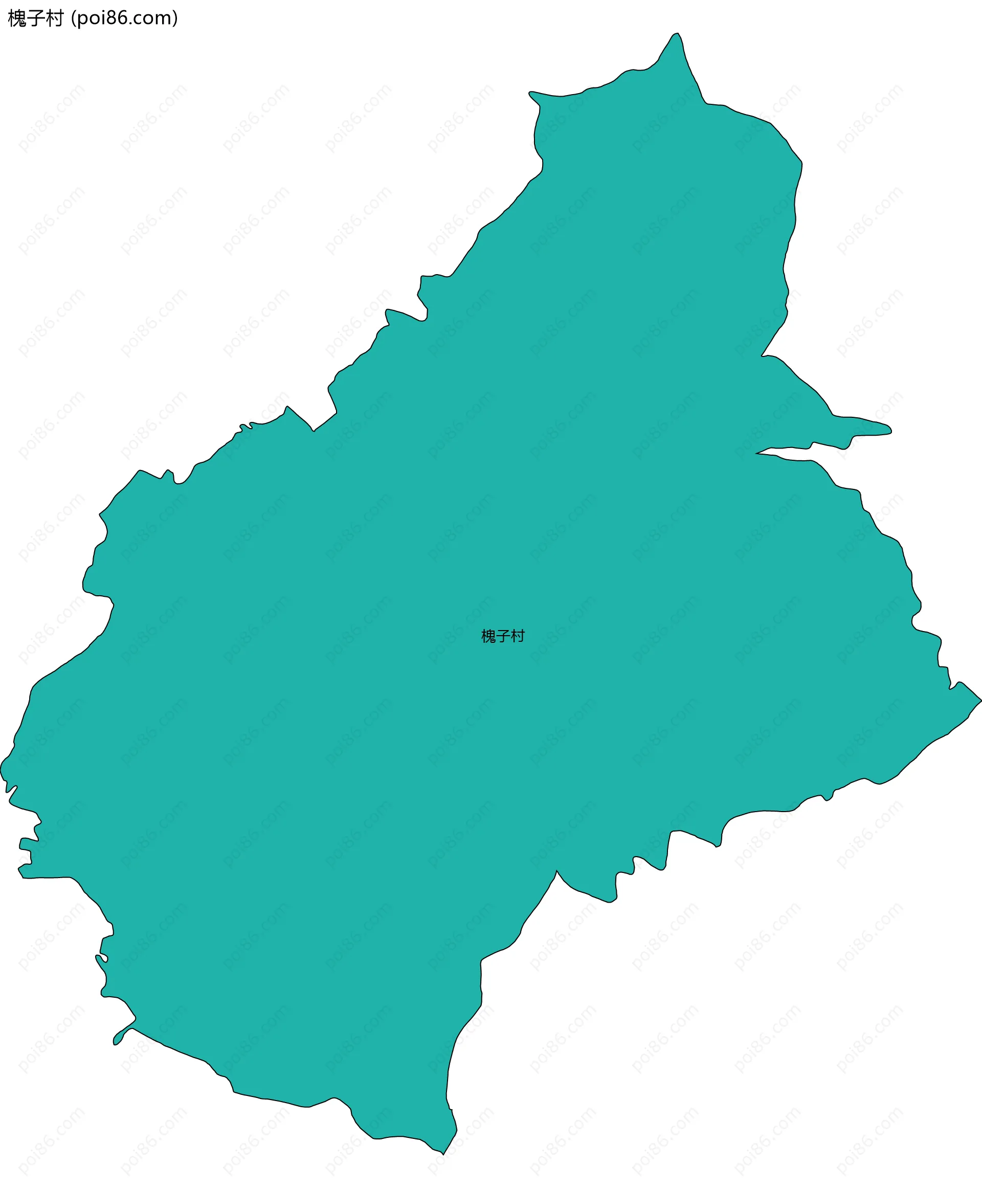 槐子村边界地图