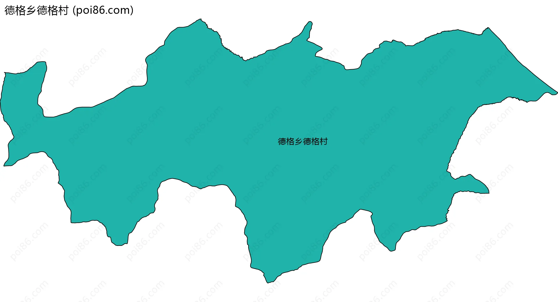 德格乡德格村边界地图