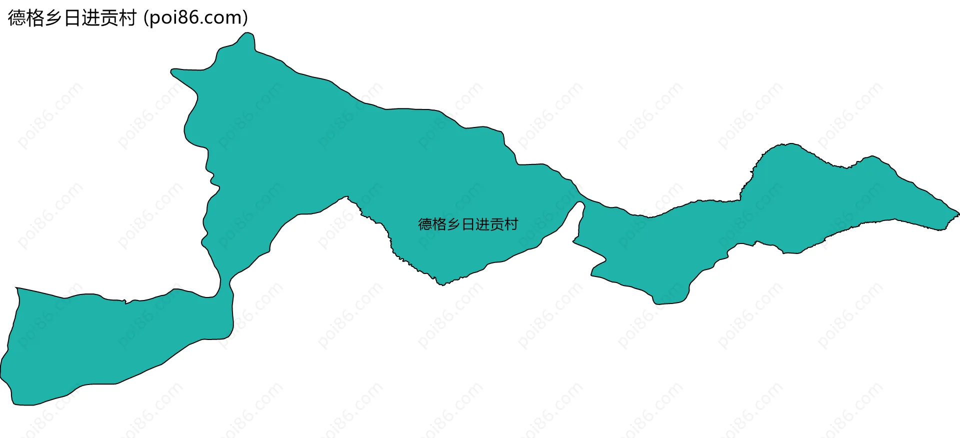 德格乡日进贡村边界地图