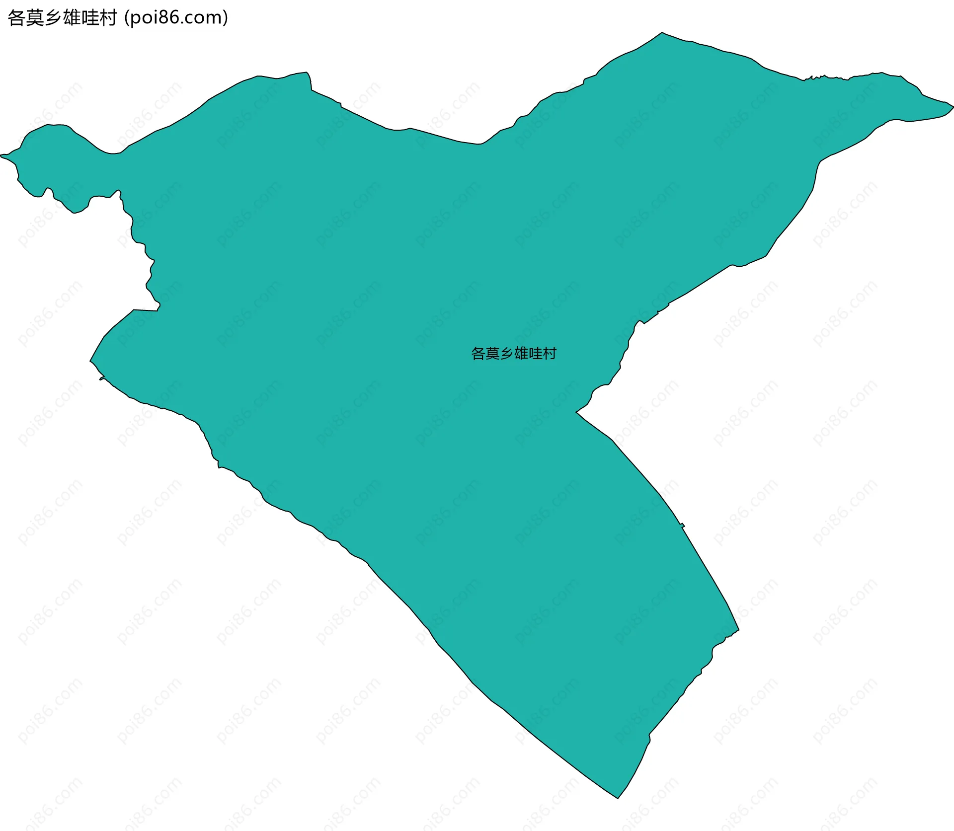 各莫乡雄哇村边界地图