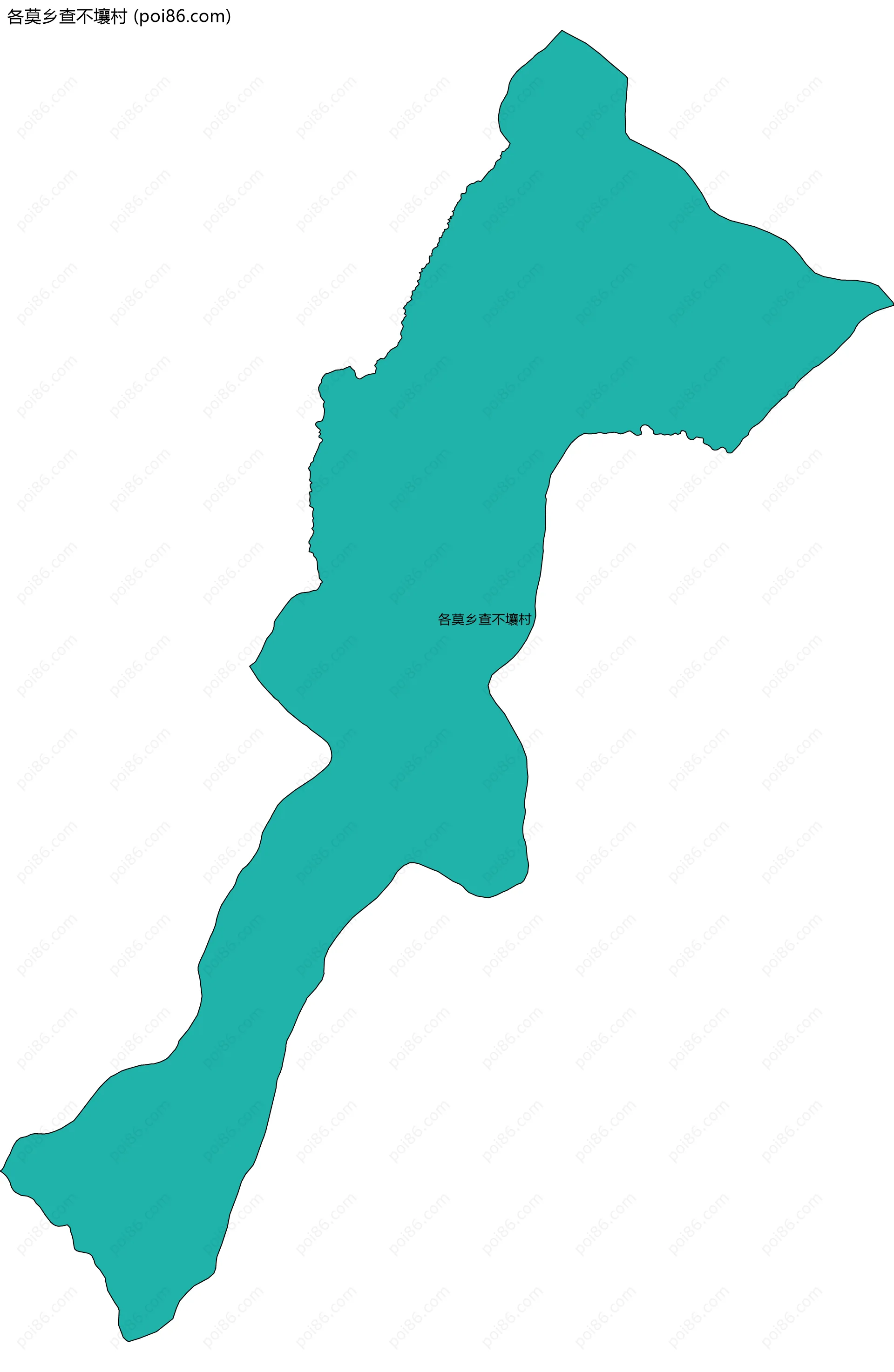 各莫乡查不壤村边界地图