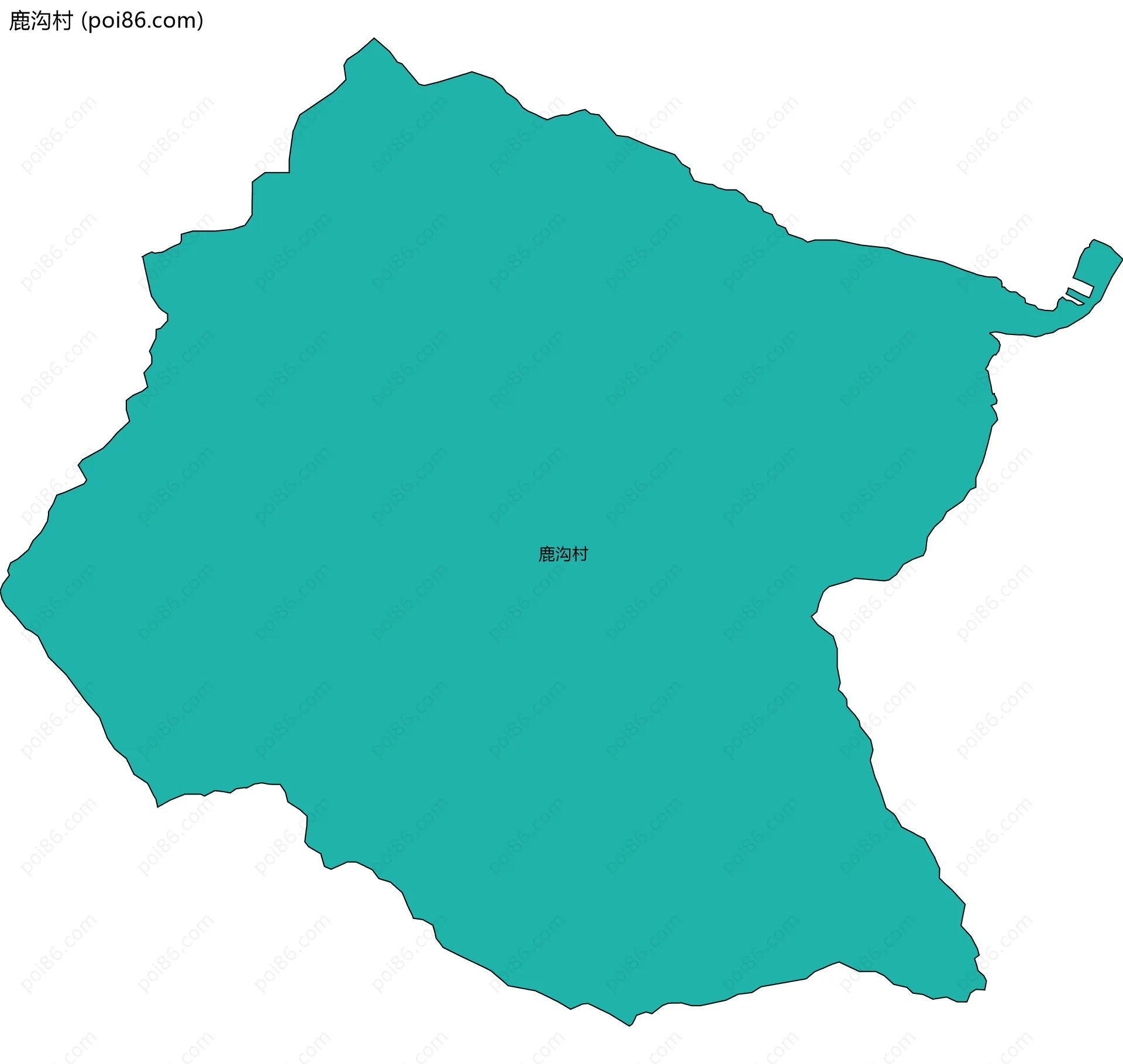鹿沟村边界地图