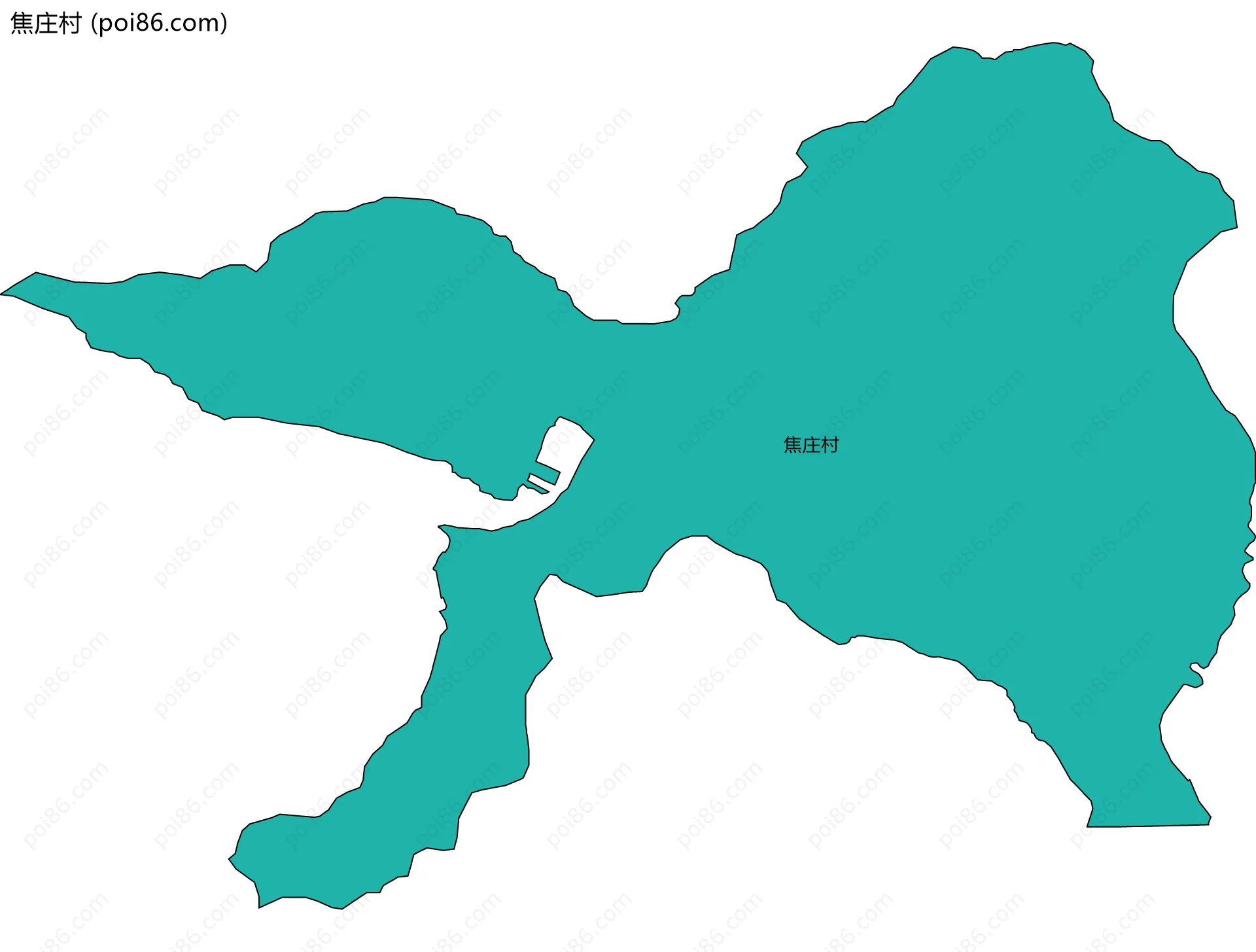 焦庄村边界地图