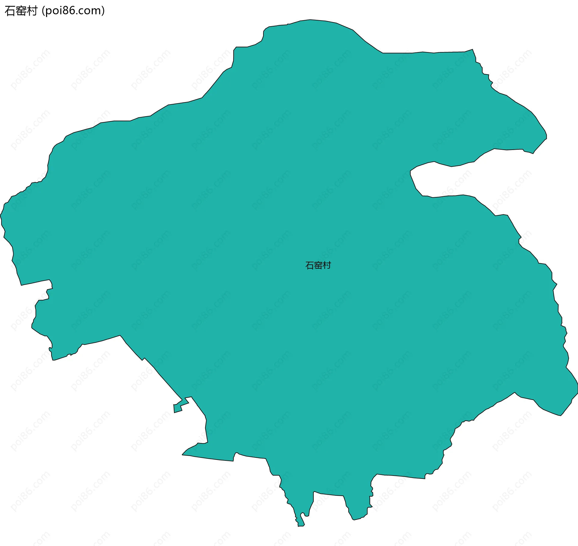 石窑村边界地图