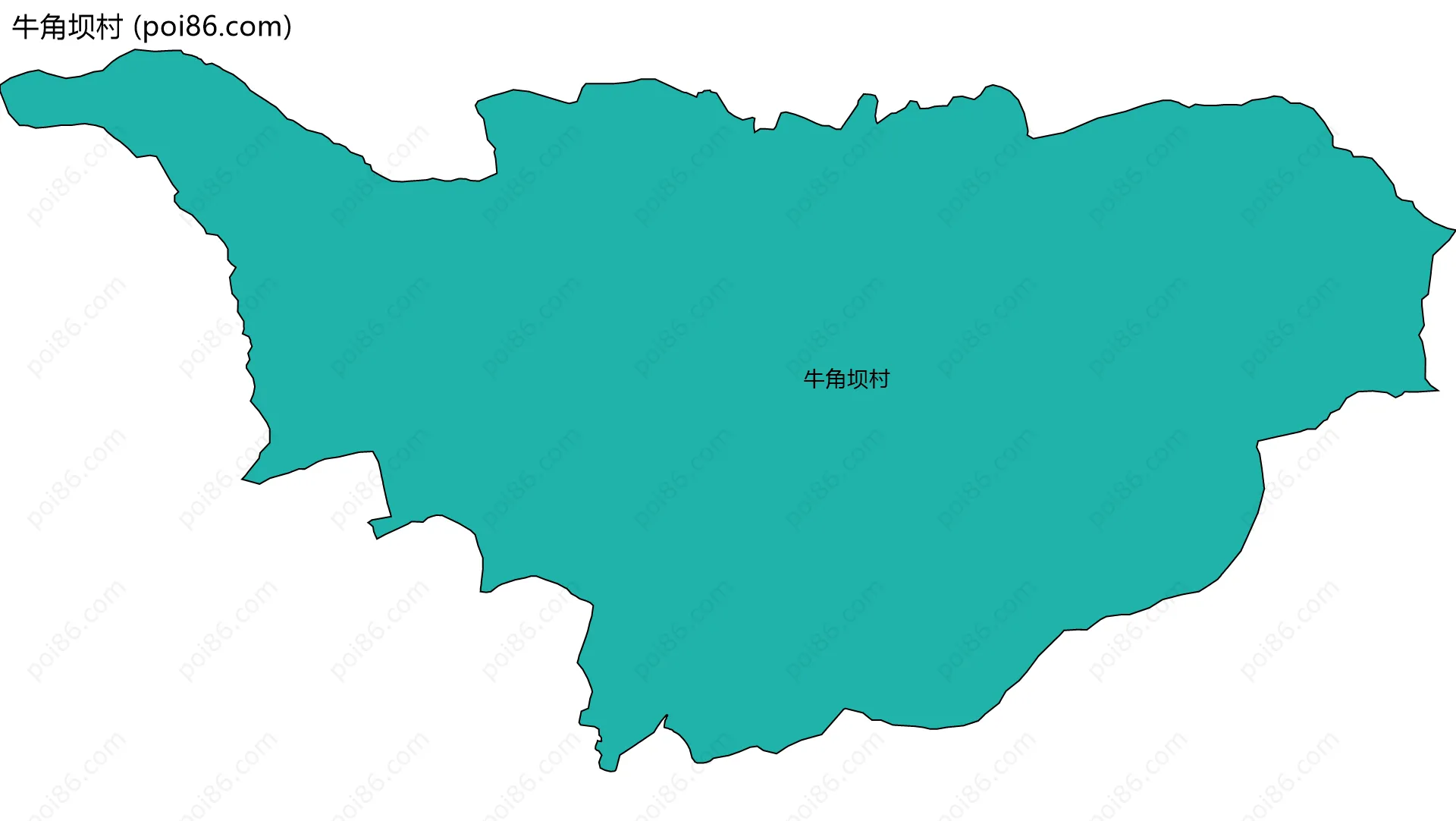 牛角坝村边界地图