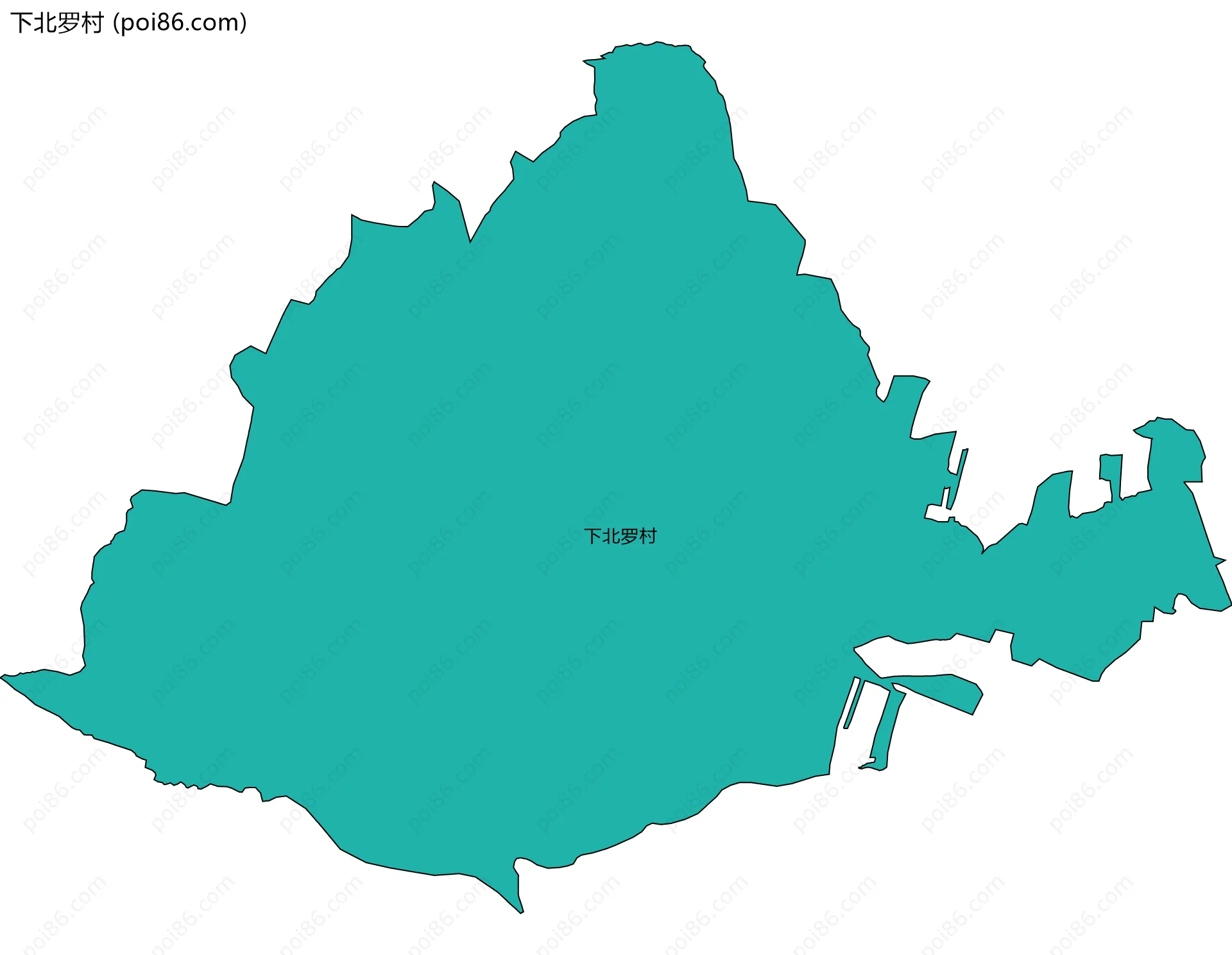 下北罗村边界地图