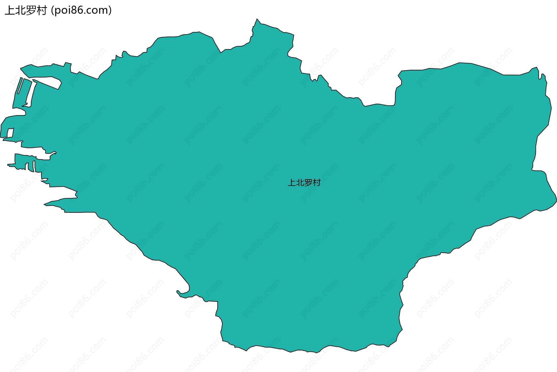 上北罗村边界地图