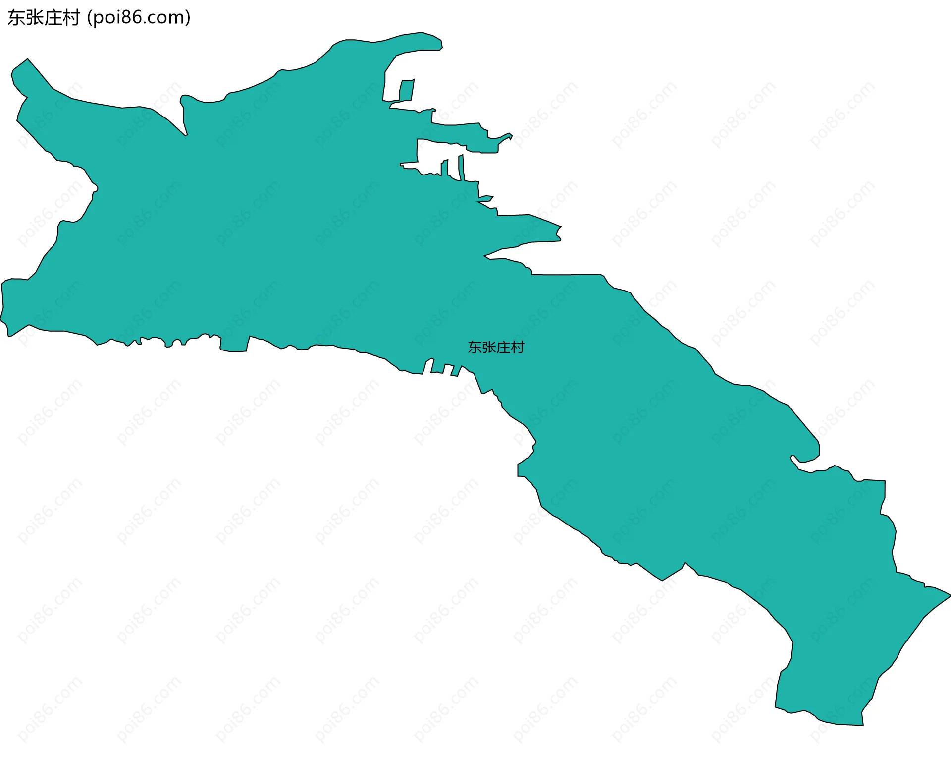 东张庄村边界地图