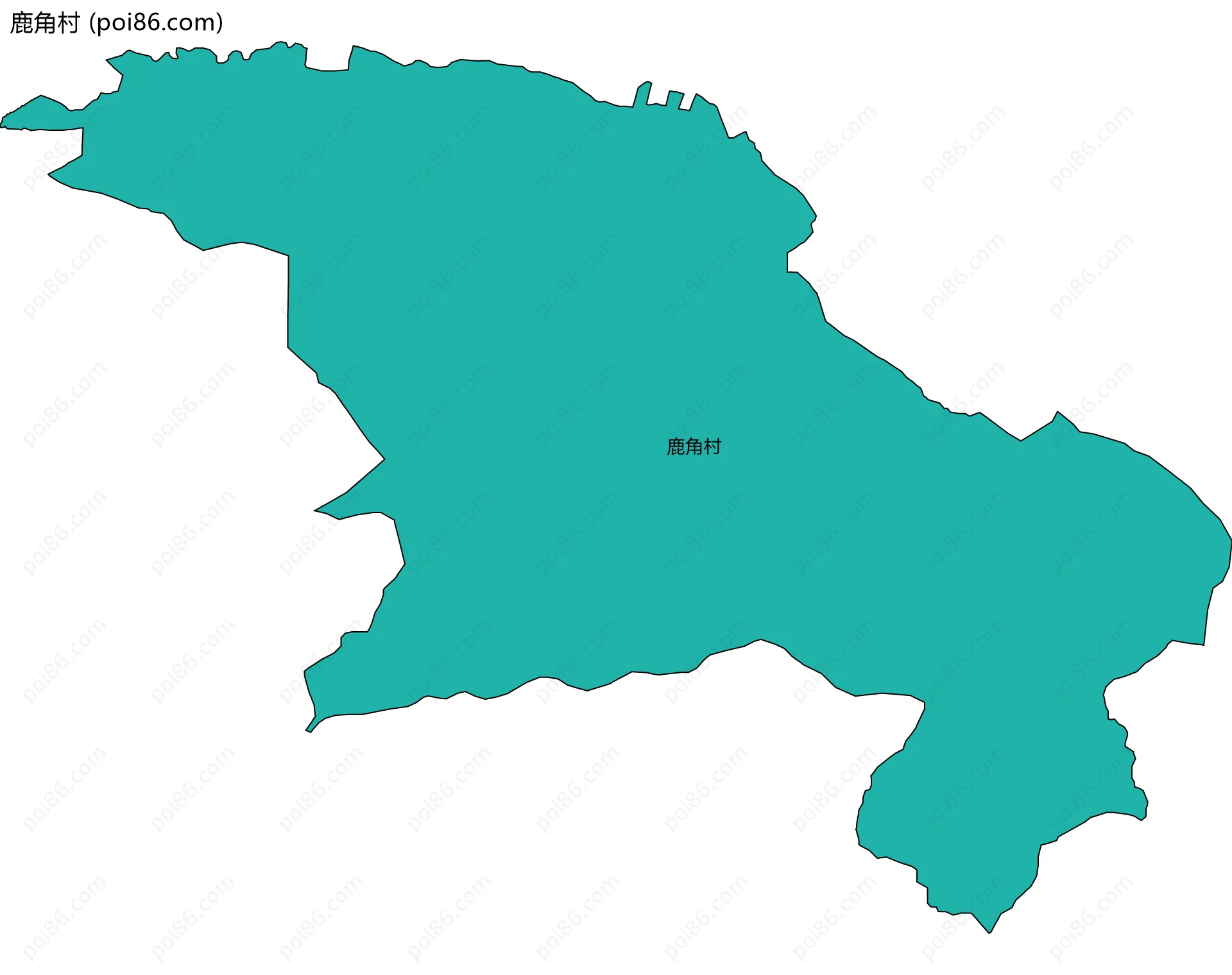 鹿角村边界地图