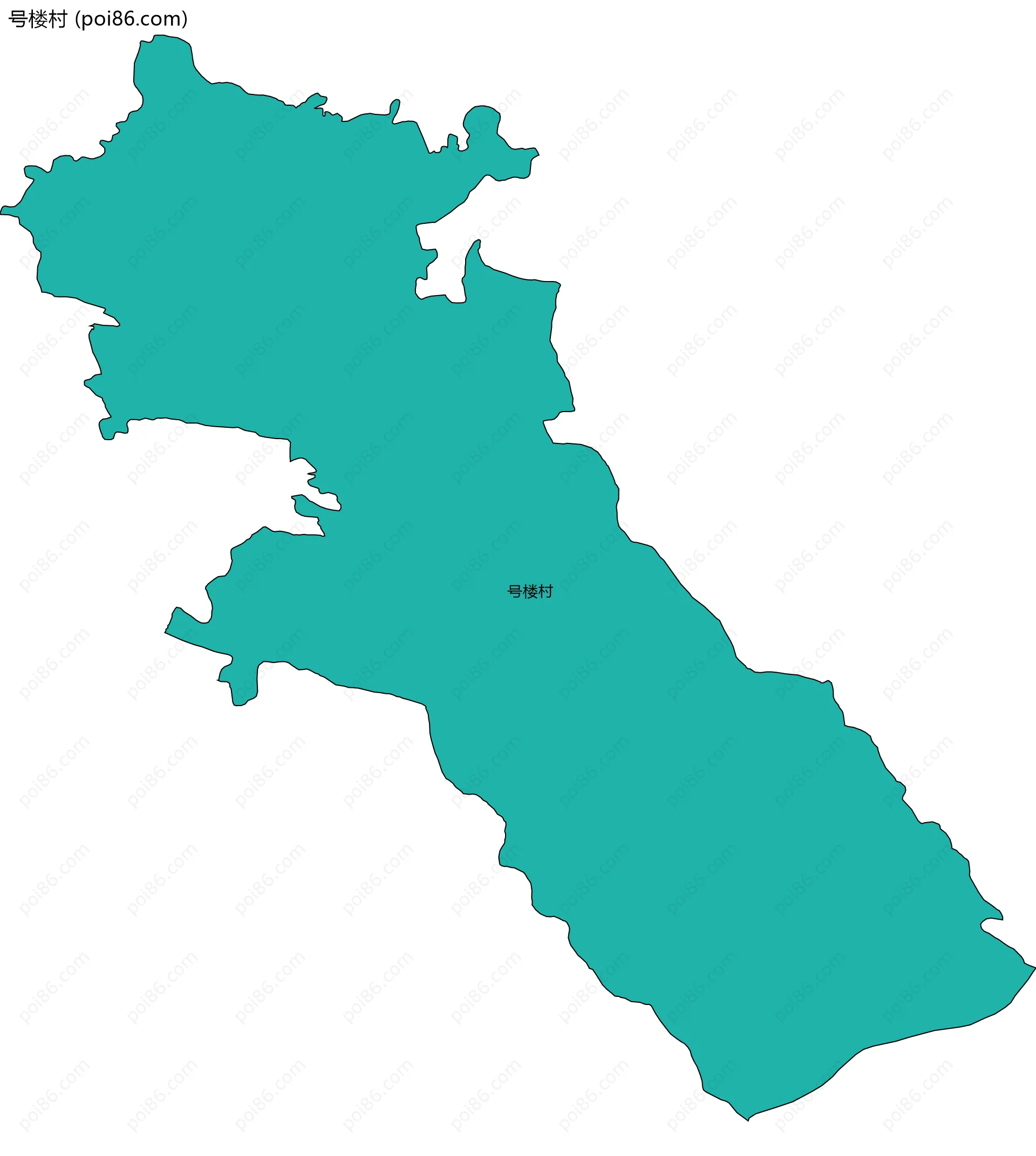 号楼村边界地图