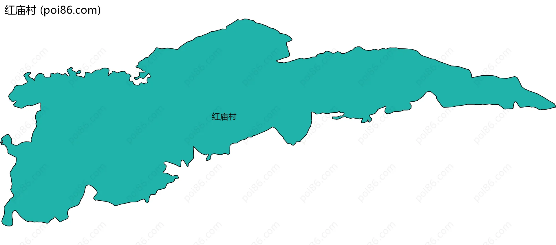 红庙村边界地图