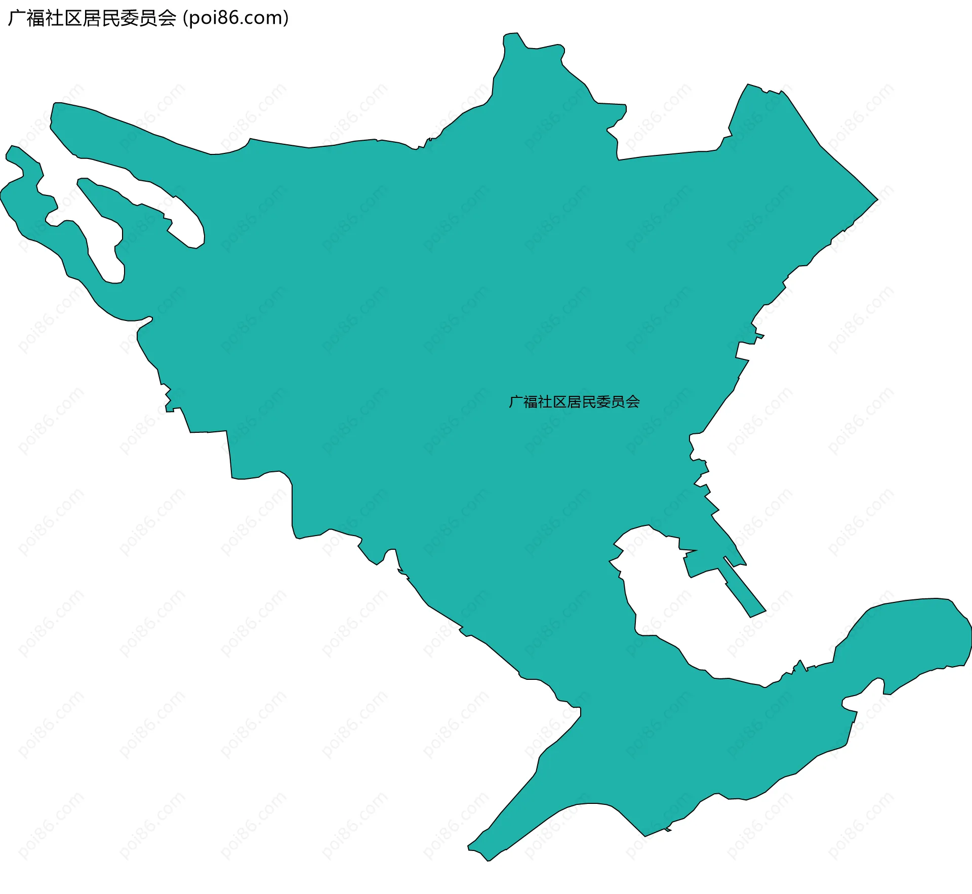 广福社区居民委员会边界地图