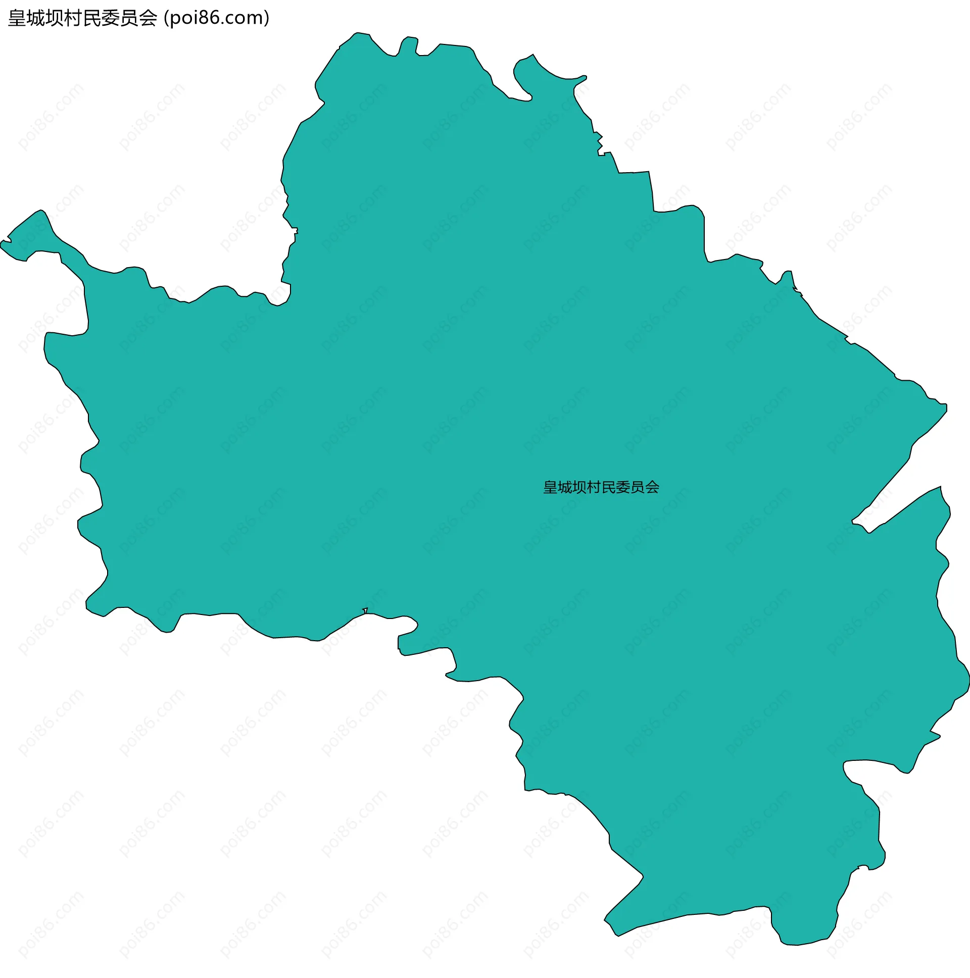 皇城坝村民委员会边界地图