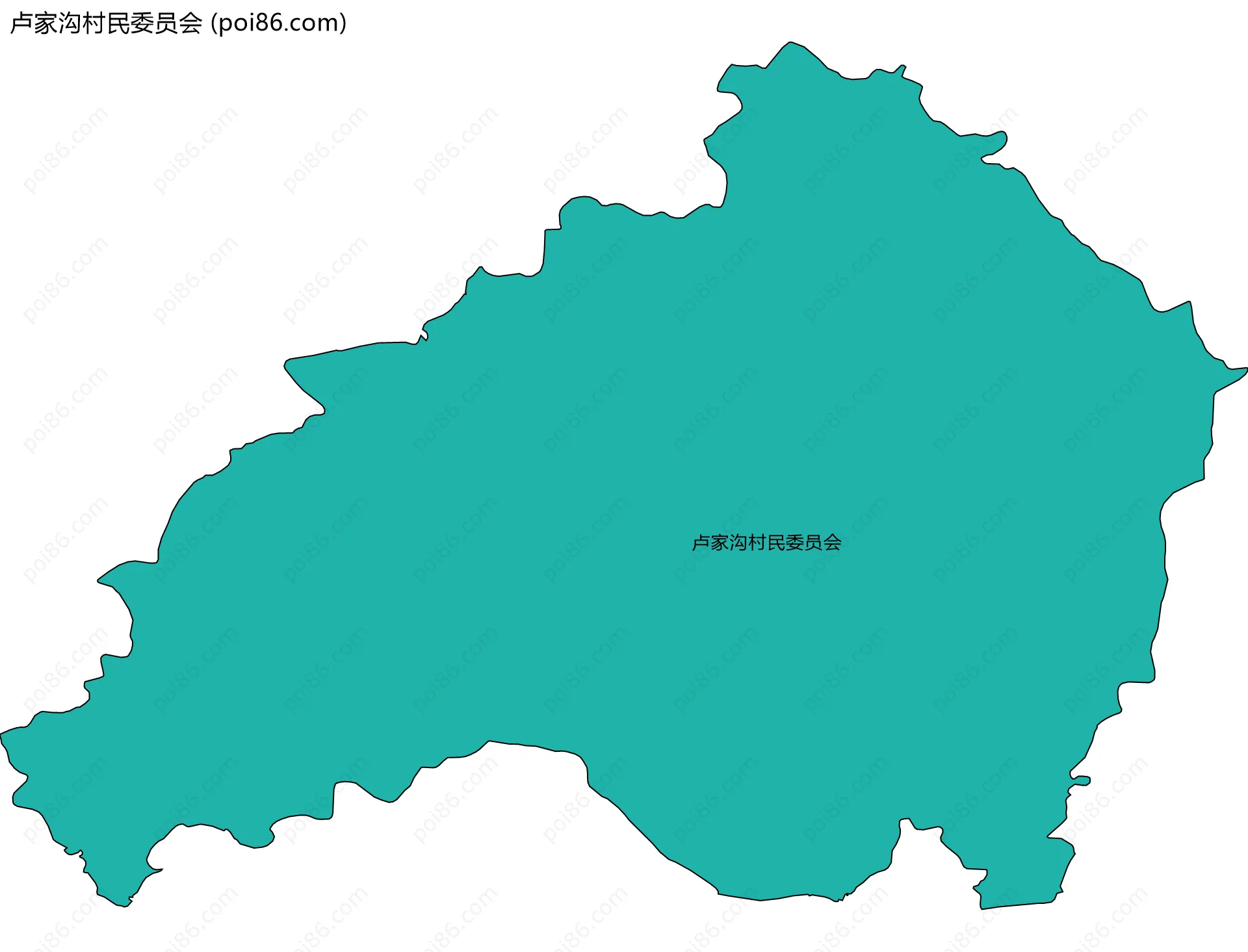 卢家沟村民委员会边界地图