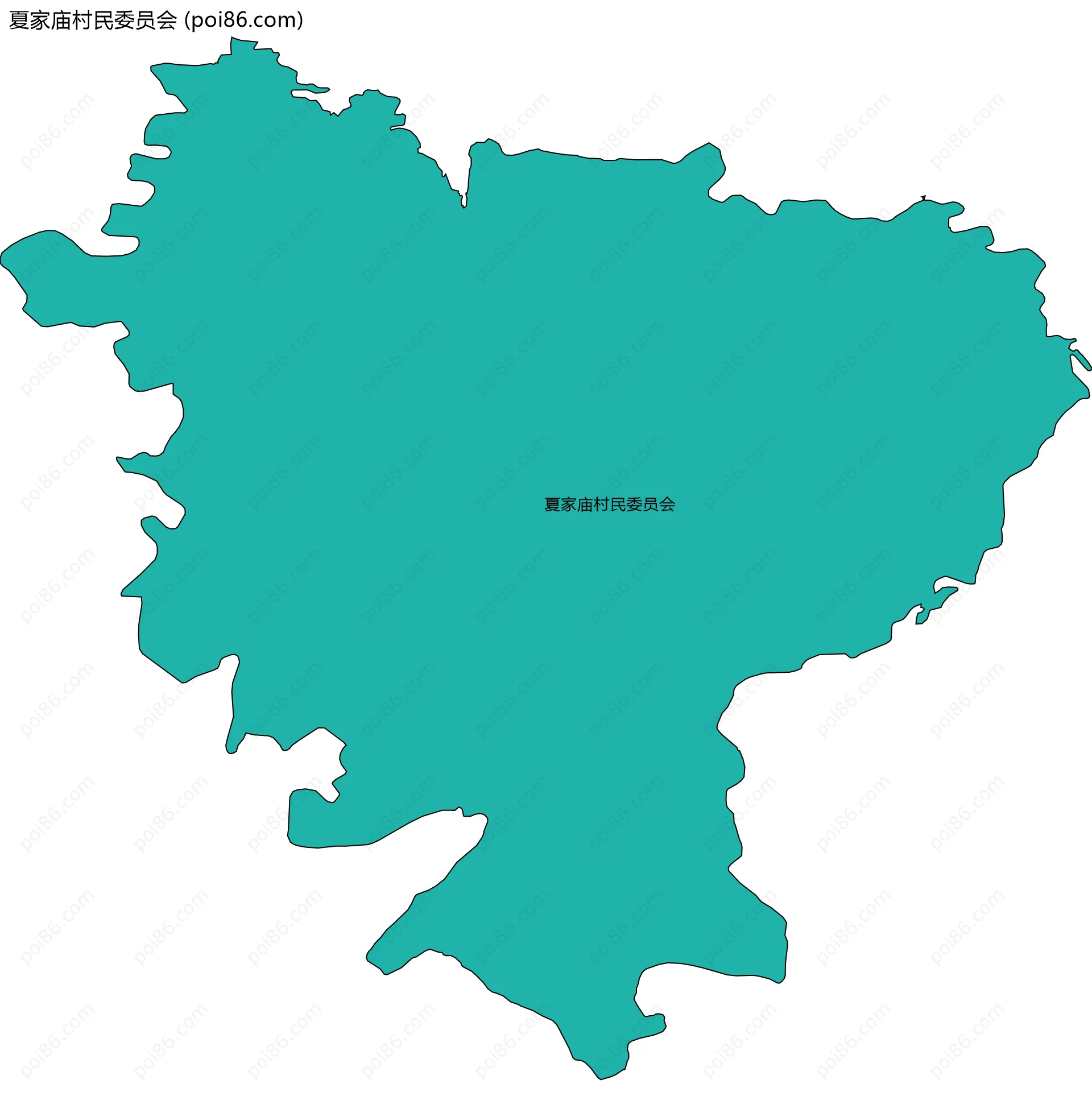 夏家庙村民委员会边界地图