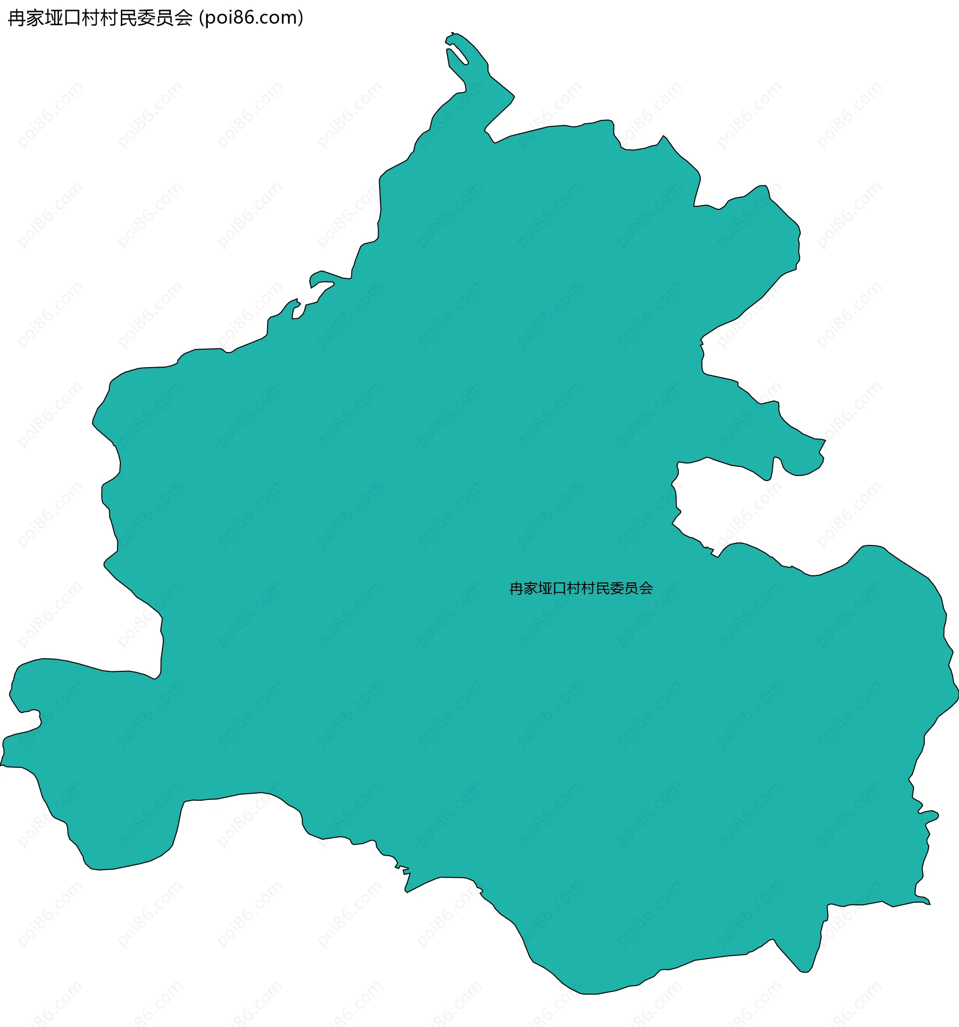 冉家垭口村村民委员会边界地图