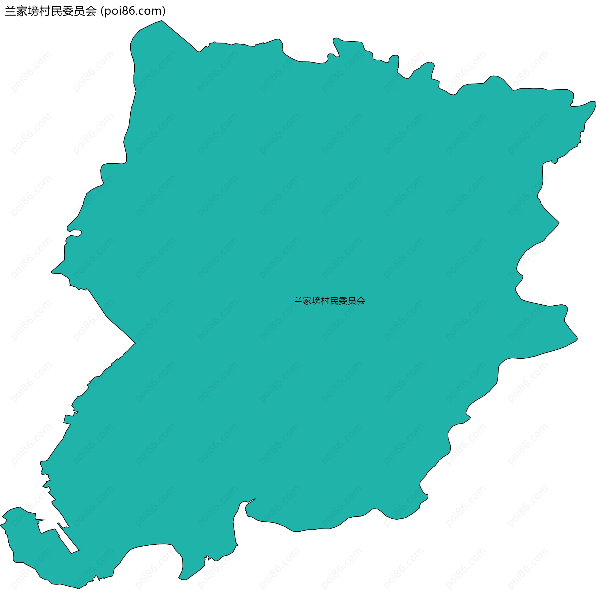 兰家塝村民委员会边界地图