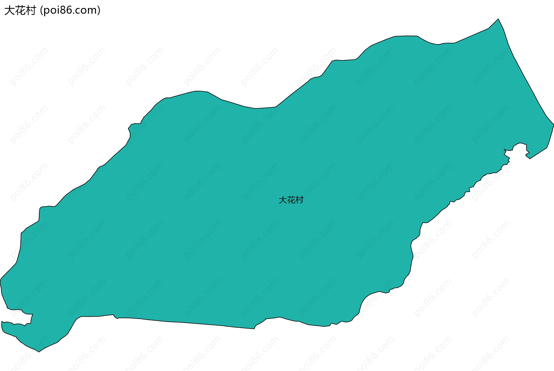 大花村边界地图