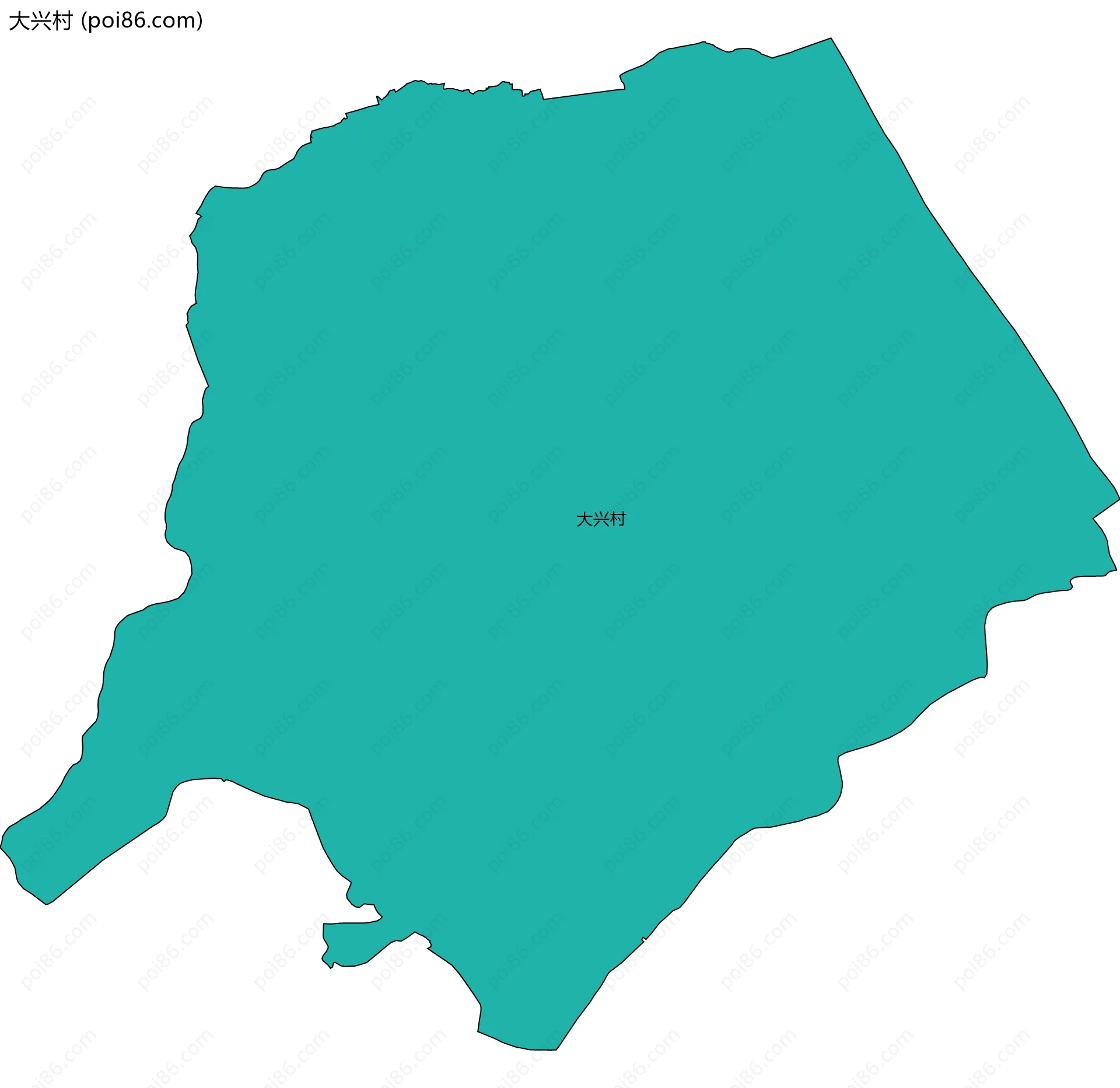 大兴村边界地图