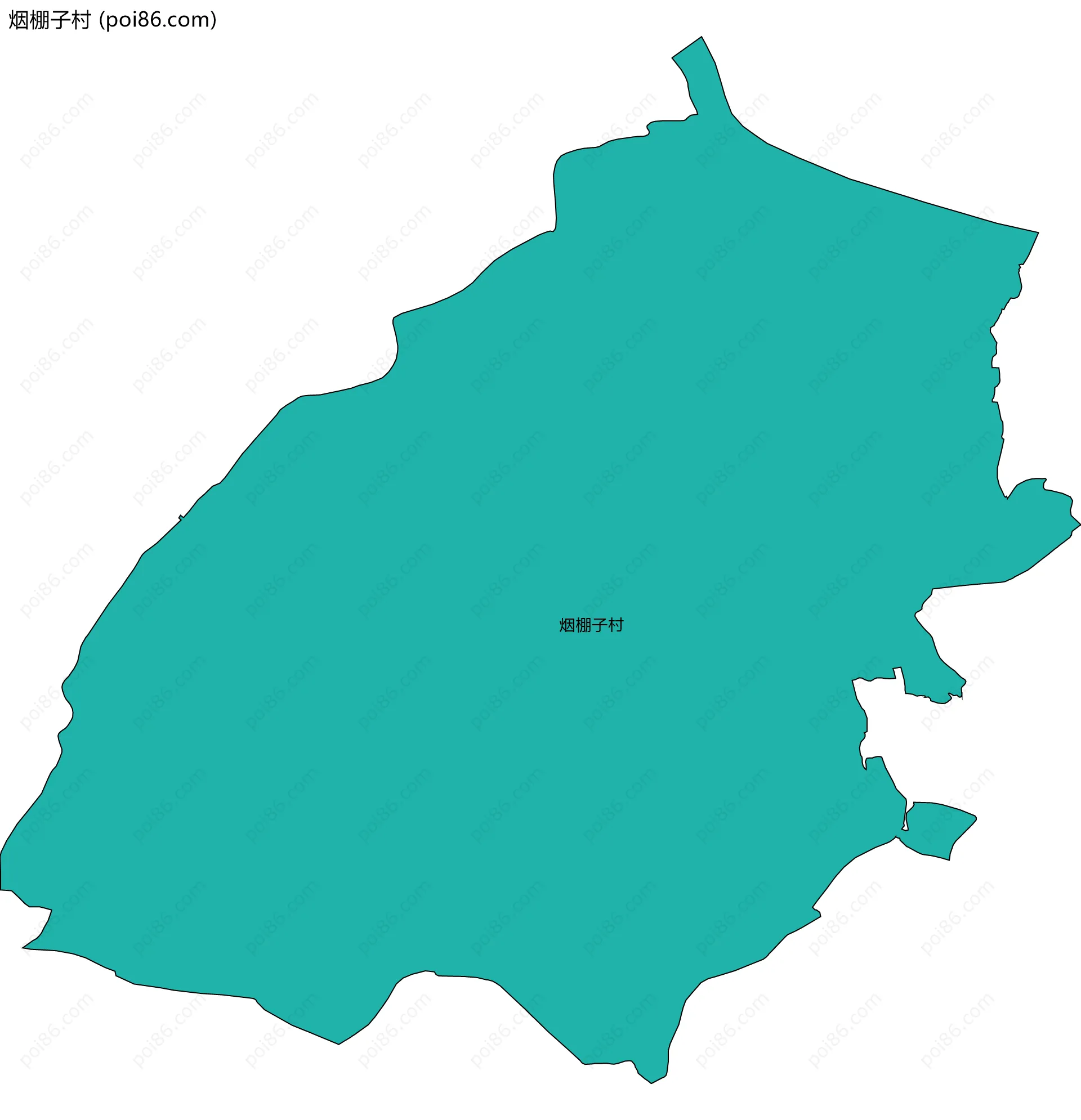 烟棚子村边界地图