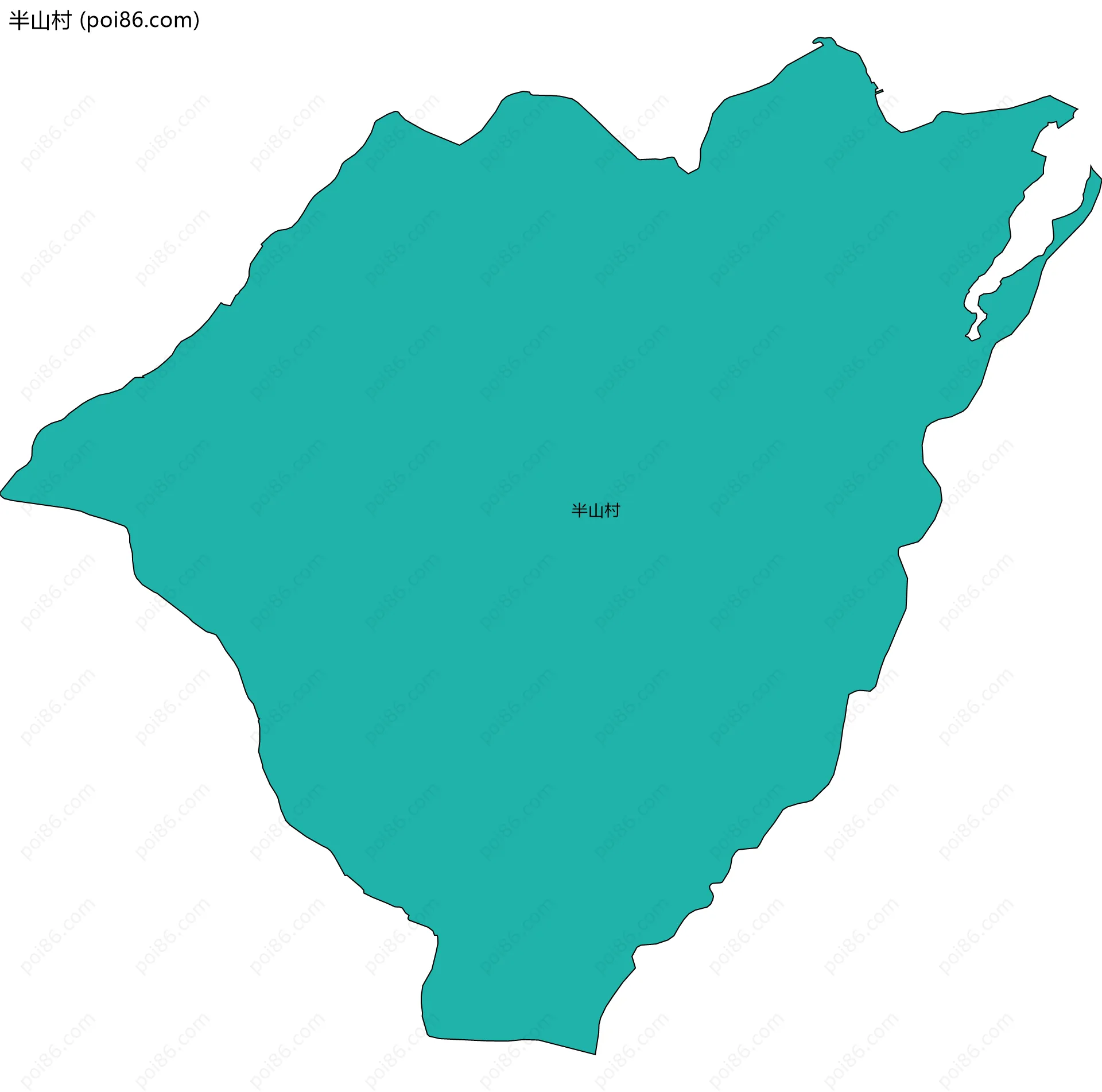 半山村边界地图
